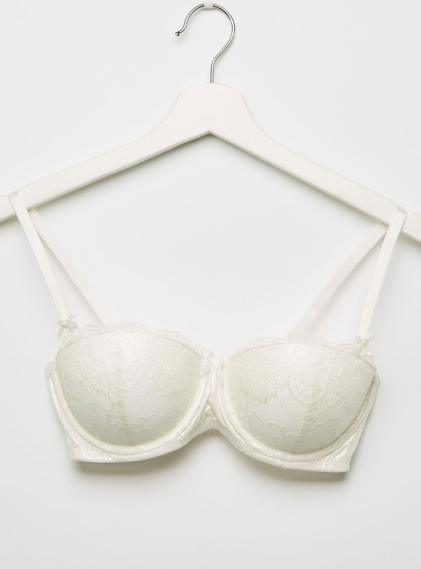 صدرية مبطّنة بتفاصيل دانتيل ومشبك إغلاق ناعم-women-clothing-lingerie-bras-image-1