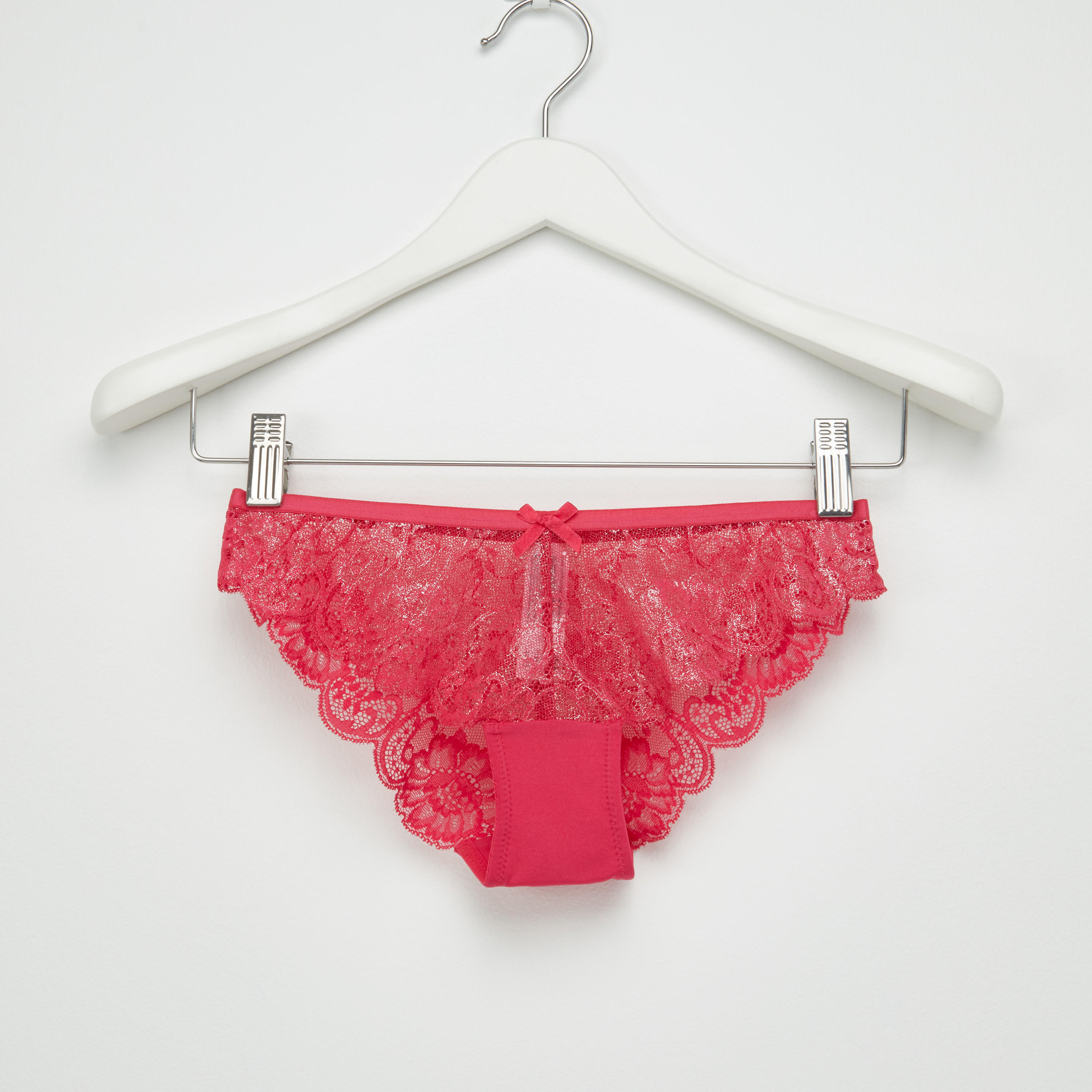 سراويل داخلية بوي شورت دانتيل بفيونكة-women-clothing-lingerie-panties-image-1