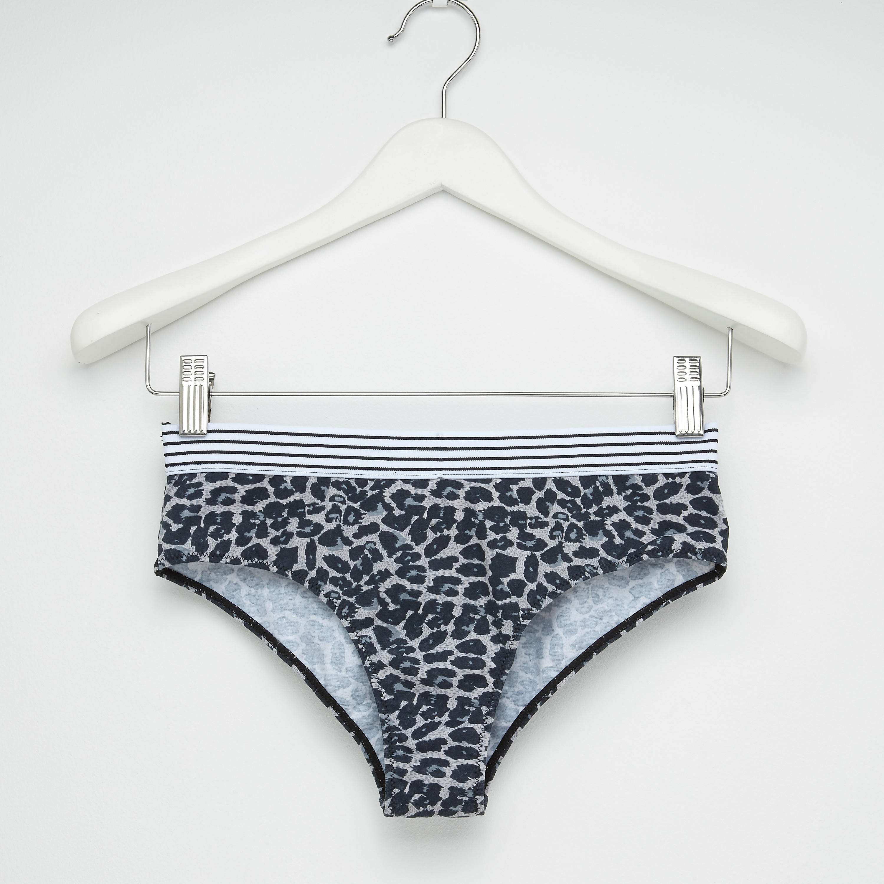 سراويل بيكيني بخصر مطّاطي مقلّم وطبعات-women-clothing-lingerie-panties-image-1