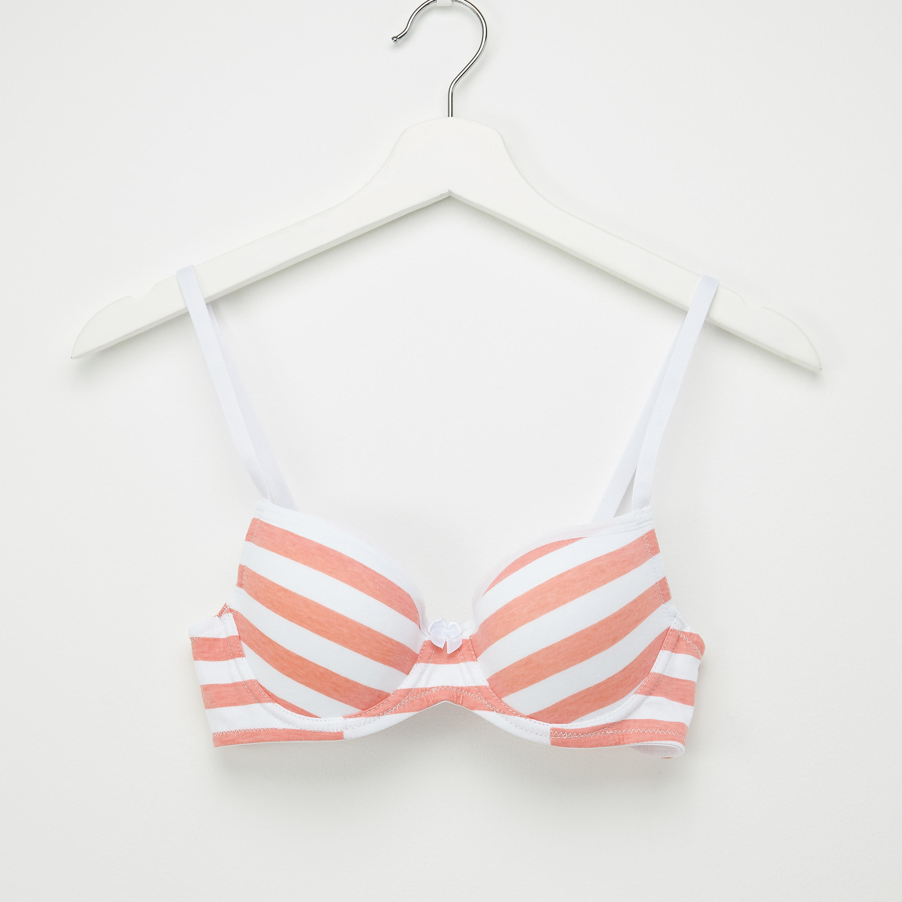 صدرية مبطّنة مقلّمة بخطّافة إغلاق-women-clothing-lingerie-bras-image-1