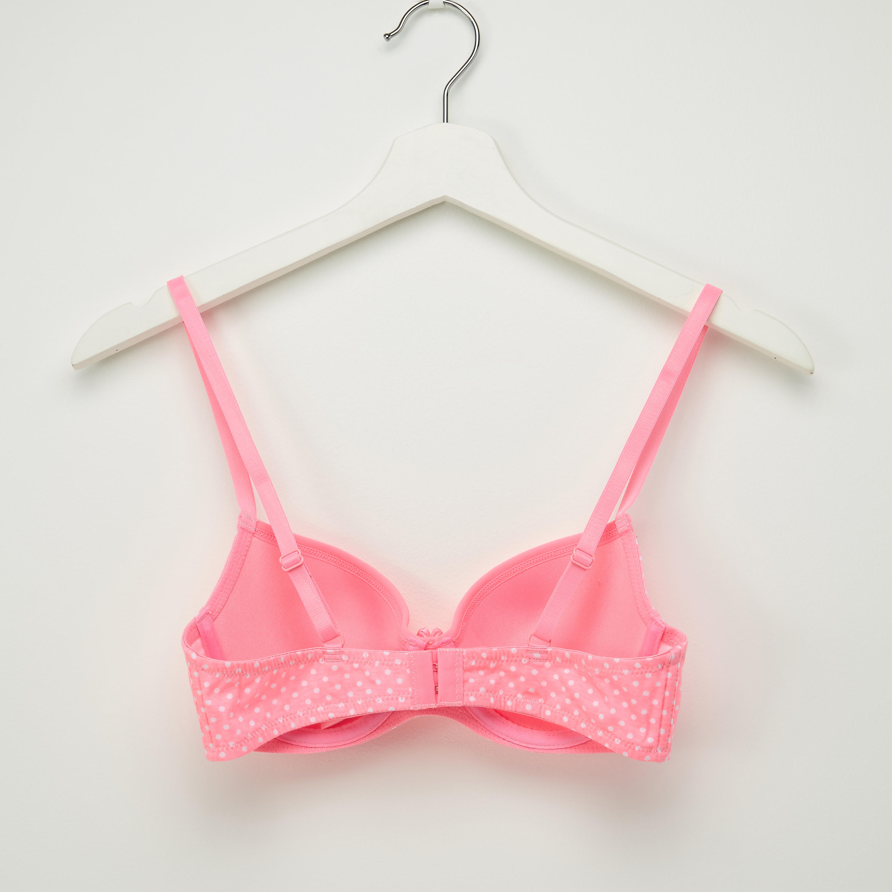 صدرية بمشبك إغلاق ناعم وطبعات منقّطة-women-clothing-lingerie-bras-image-2