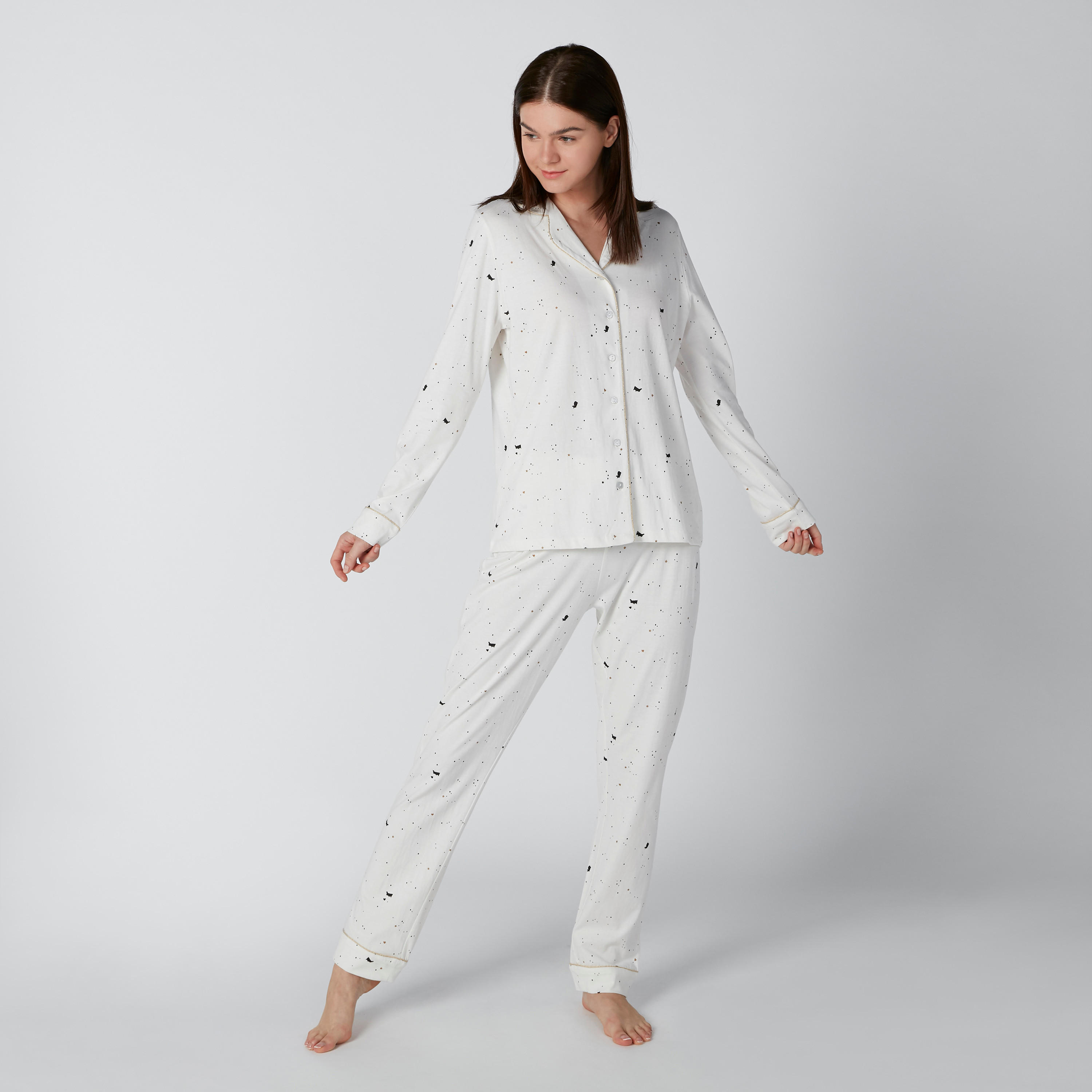 طقم مستدام من بنطلون بيجاما وقميص بأكمام طويلة وطبعات-women-clothing-nightwear-pyjamas-longsets-image-1
