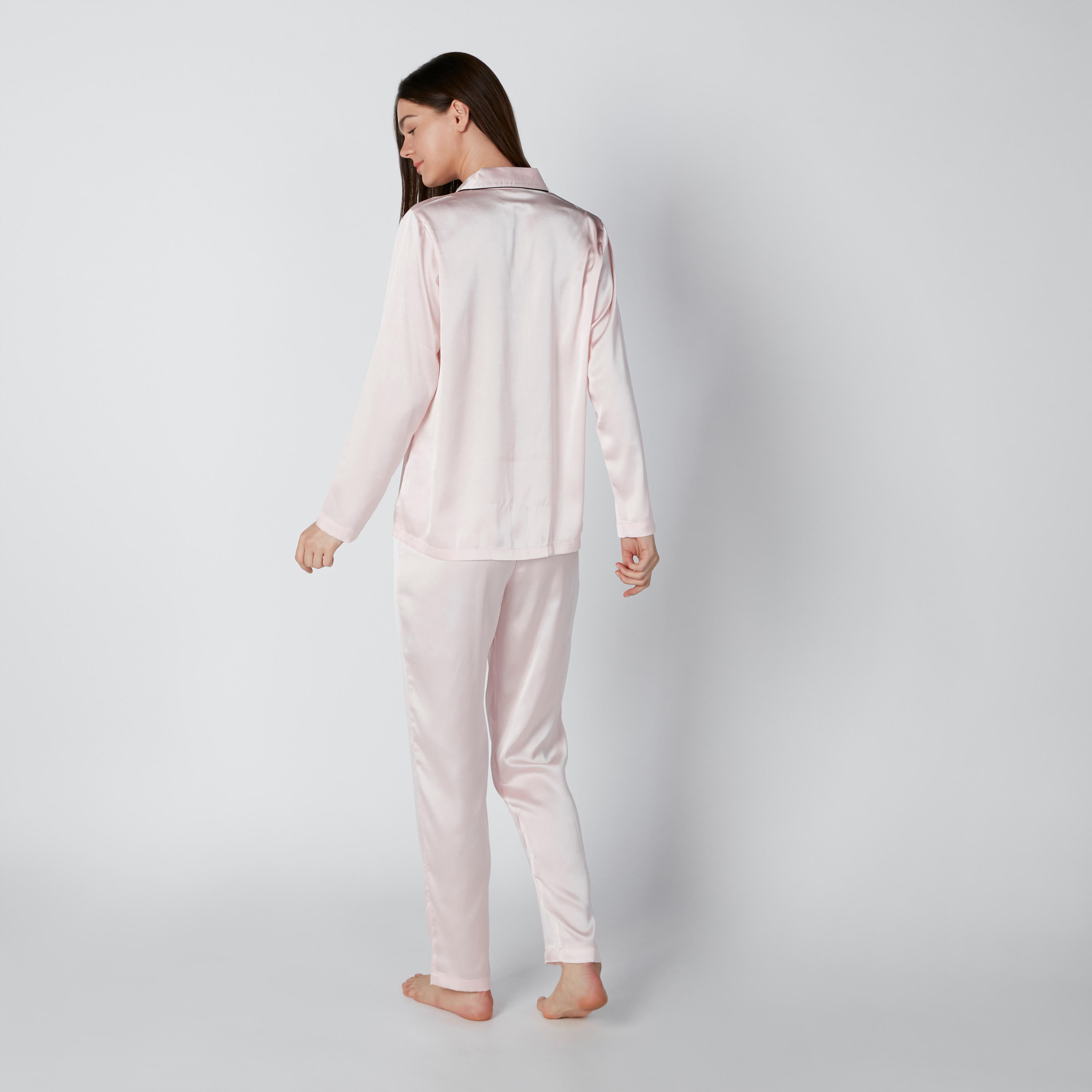 طقم بنطال بيجاما وقميص بدرزات-women-clothing-nightwear-pyjamas-longsets-image-2