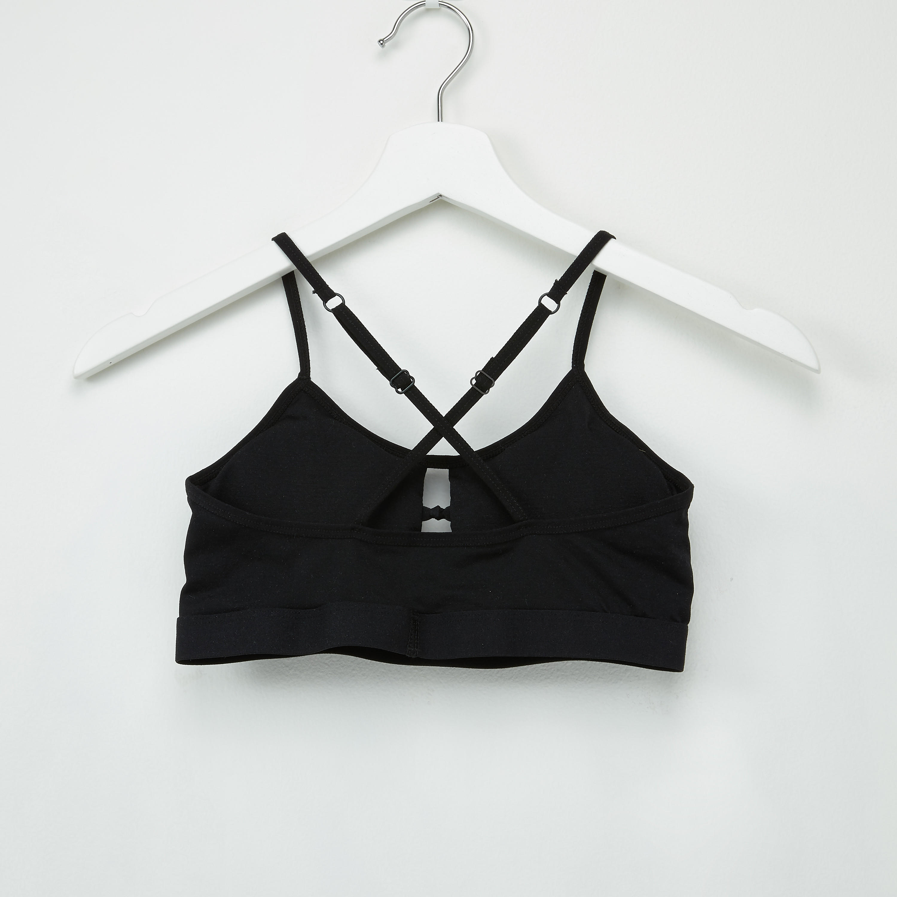صدريّة تيشيرت بحمّالات متقاطعة وتفاصيل معقودة - طقم من قطعتين-women-clothing-lingerie-bras-image-5
