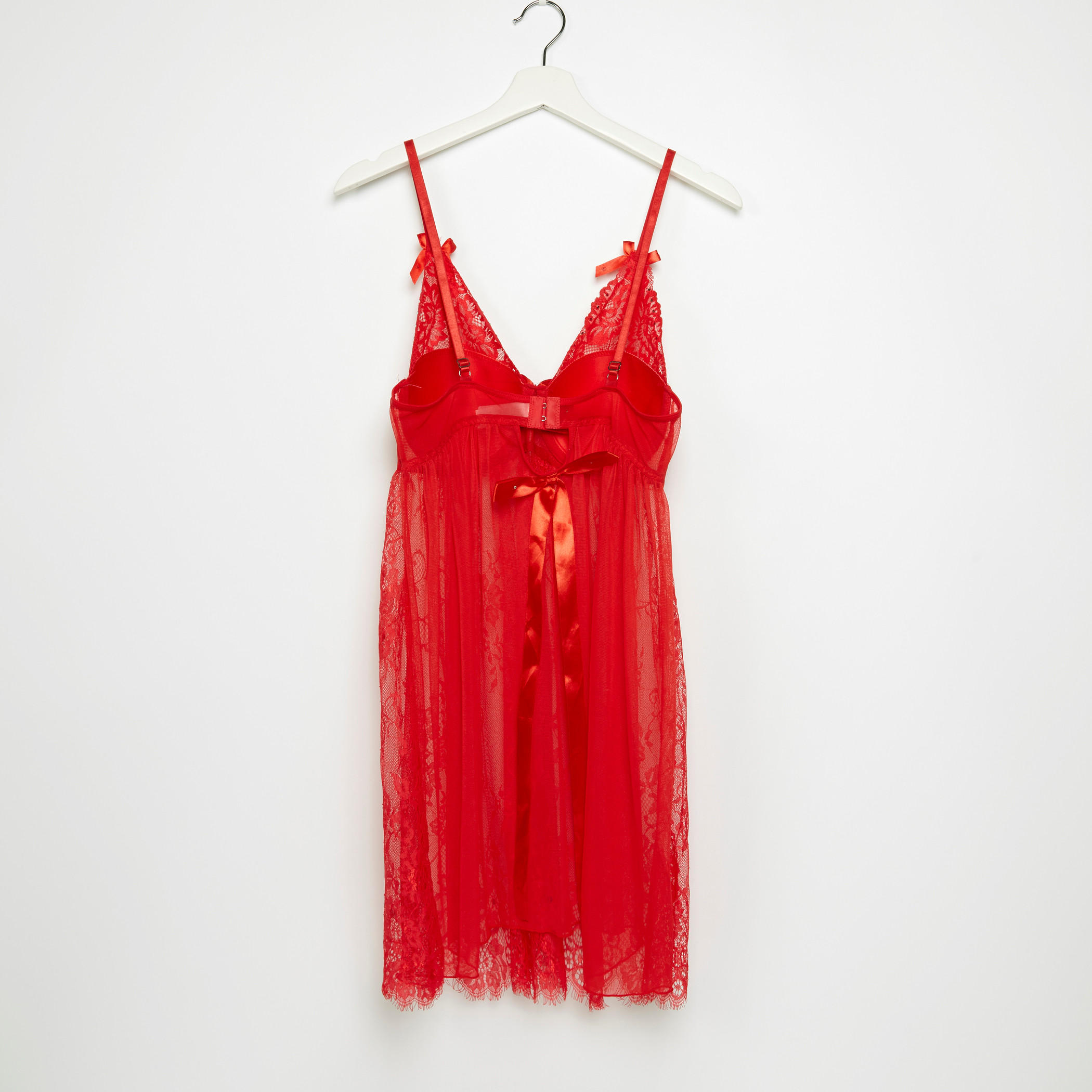 قميص نوم مبطّن بتفاصيل دانتيل وثونج-women-clothing-nightwear-pyjamas-longsets-image-4