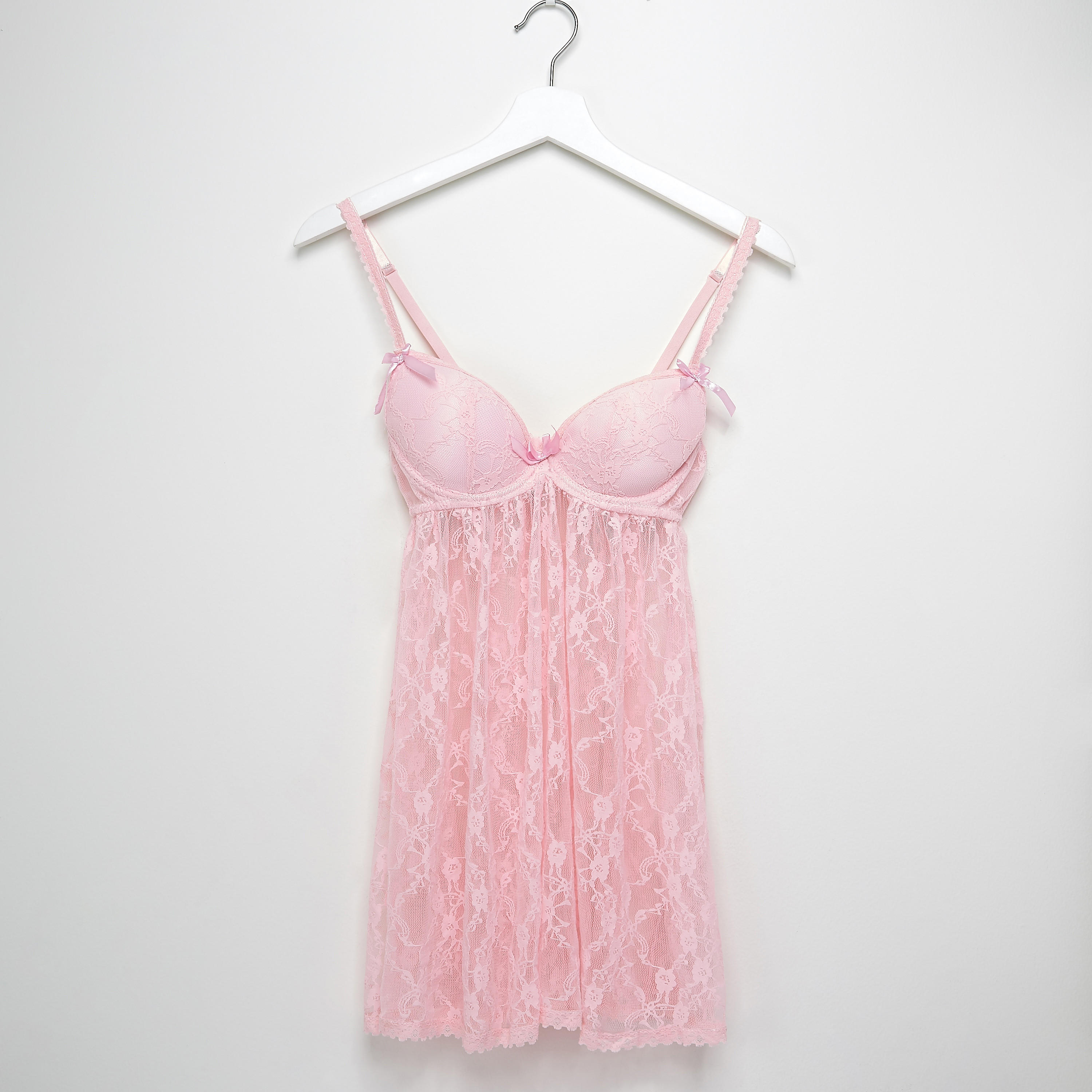 بيبي دول مبطّن بتفاصيل دانتيل مع ثونج-women-clothing-lingerie-babydollsandbodysuits-image-2