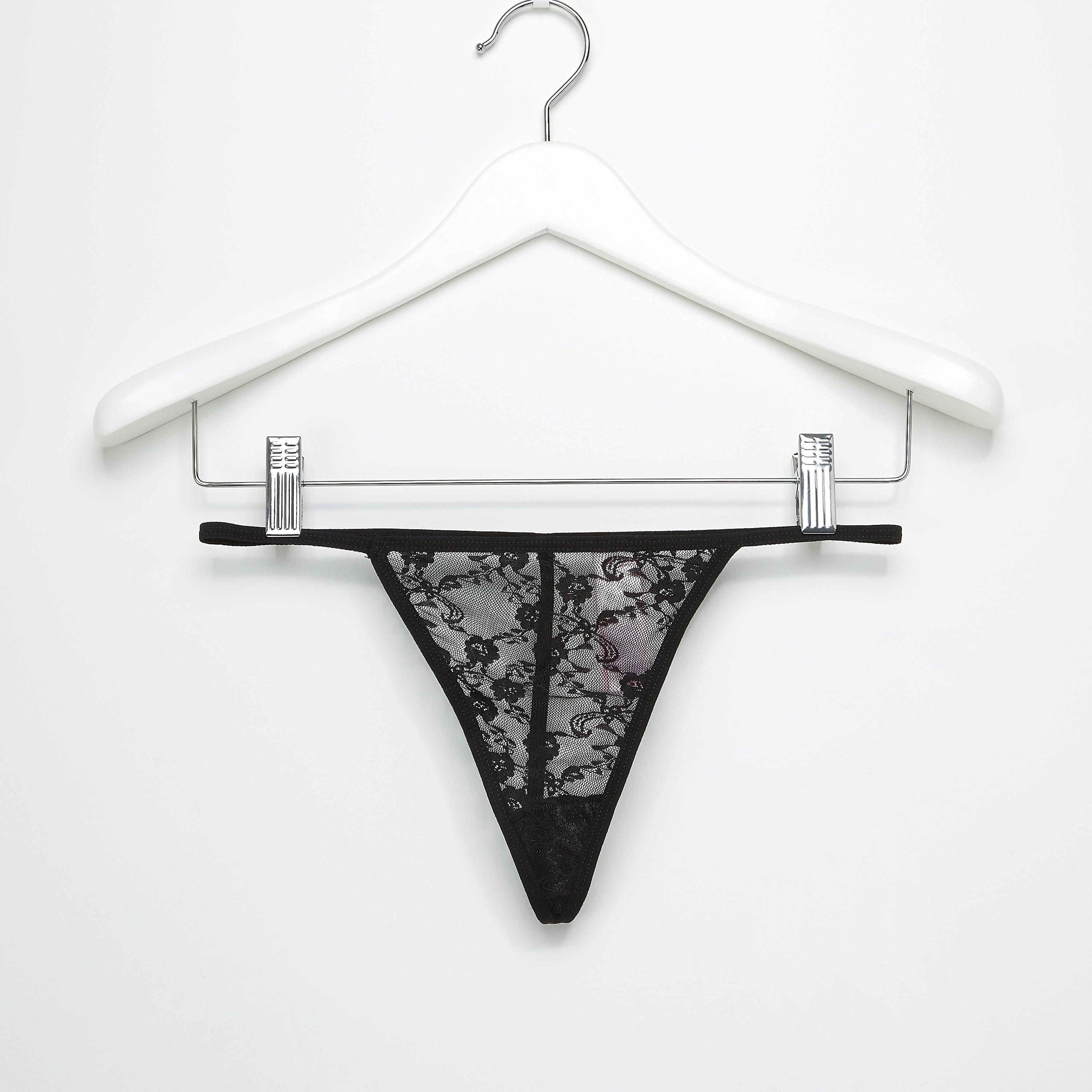 بيبي دول مبطّن بتفاصيل دانتيل مع ثونج-women-clothing-nightwear-pyjamas-longsets-image-4