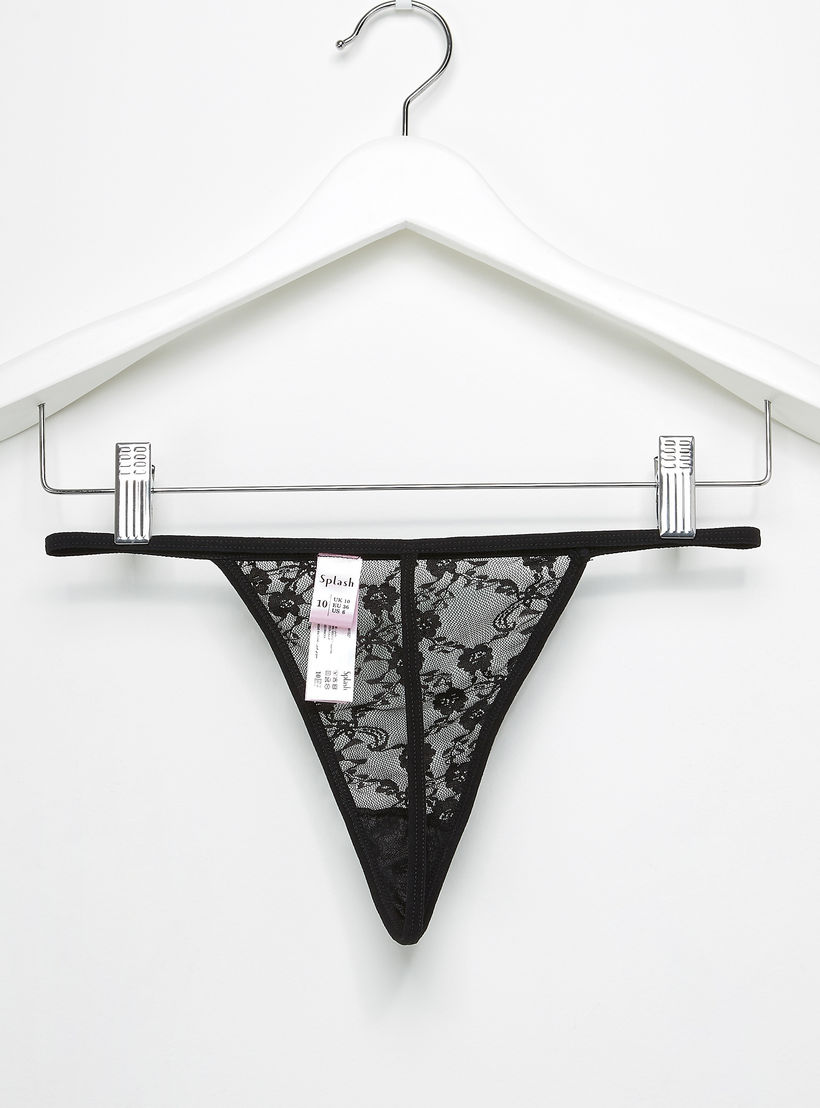بيبي دول مبطّن بتفاصيل دانتيل مع ثونج-women-clothing-nightwear-pyjamas-longsets-image-5