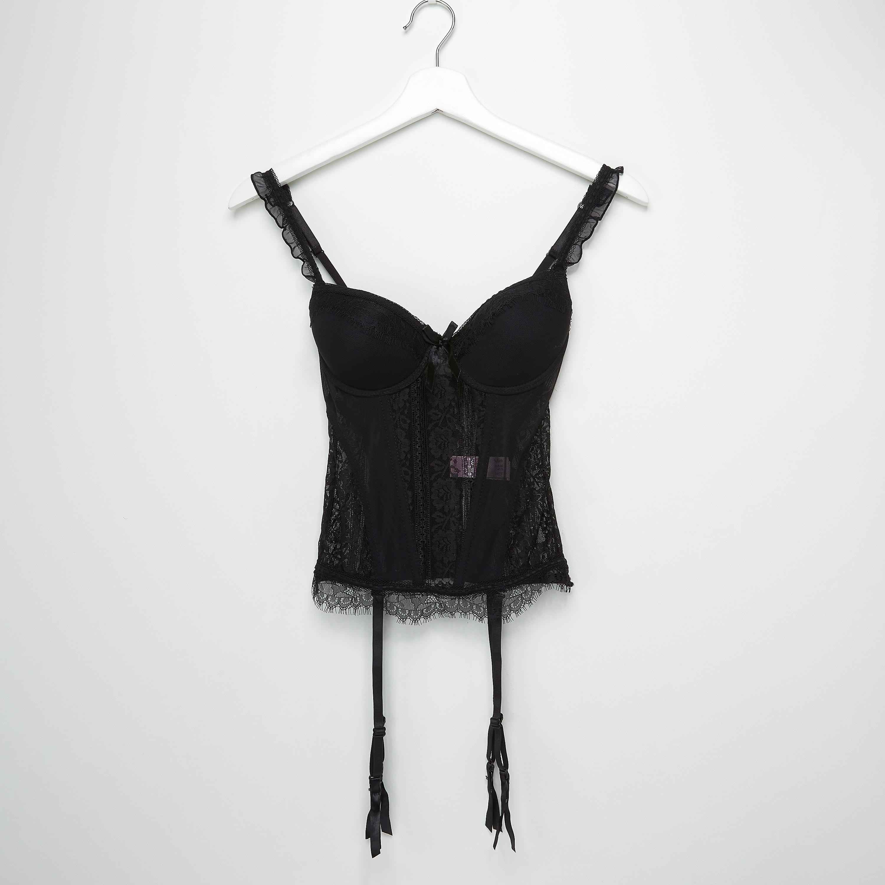 Padded Lace Detail Top with Suspenders and Thongs-women-clothing-nightwear-pyjamas-longsets-image-2