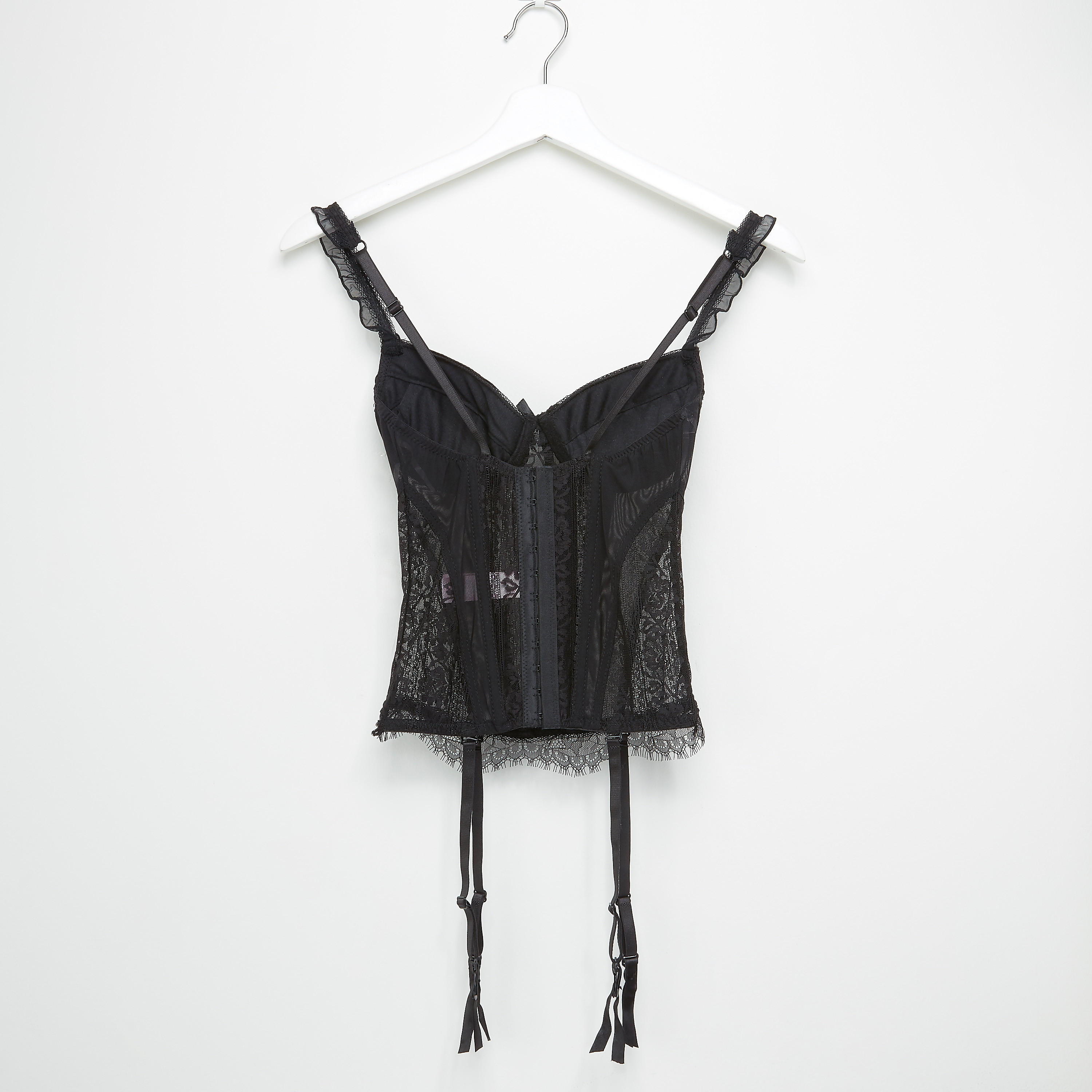Padded Lace Detail Top with Suspenders and Thongs-women-clothing-nightwear-pyjamas-longsets-image-3