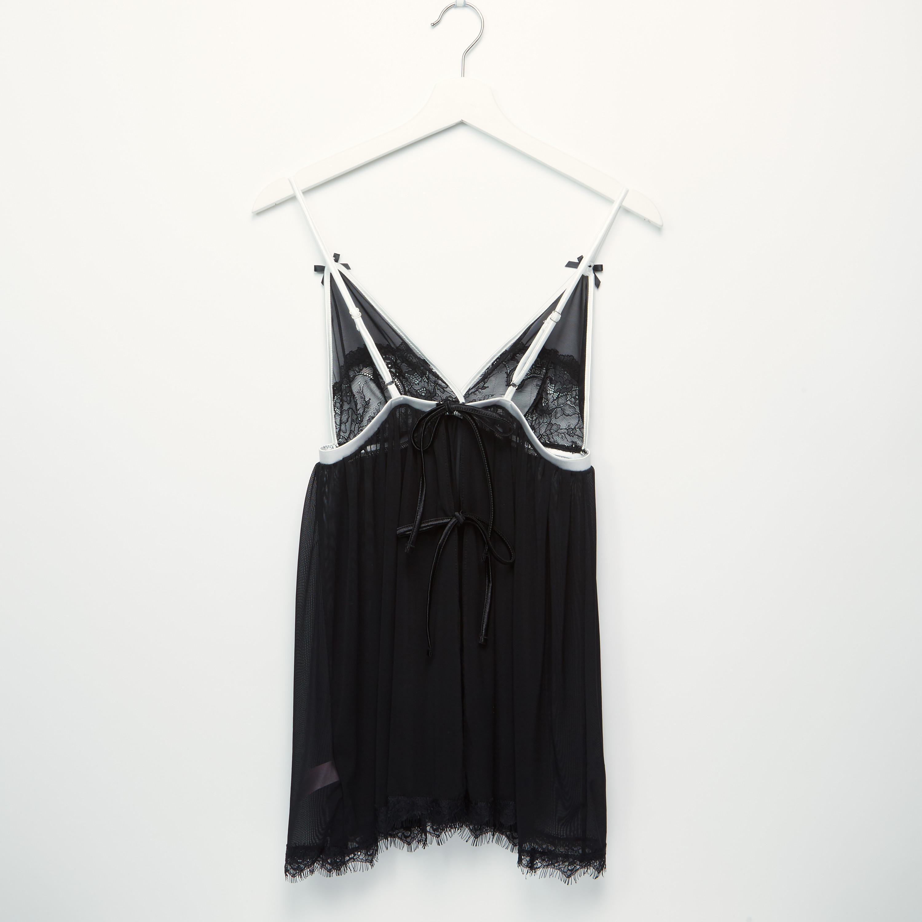 قميص نوم بيبي دول بتفاصيل دانتيل مع ثونج-women-clothing-nightwear-pyjamas-longsets-image-3