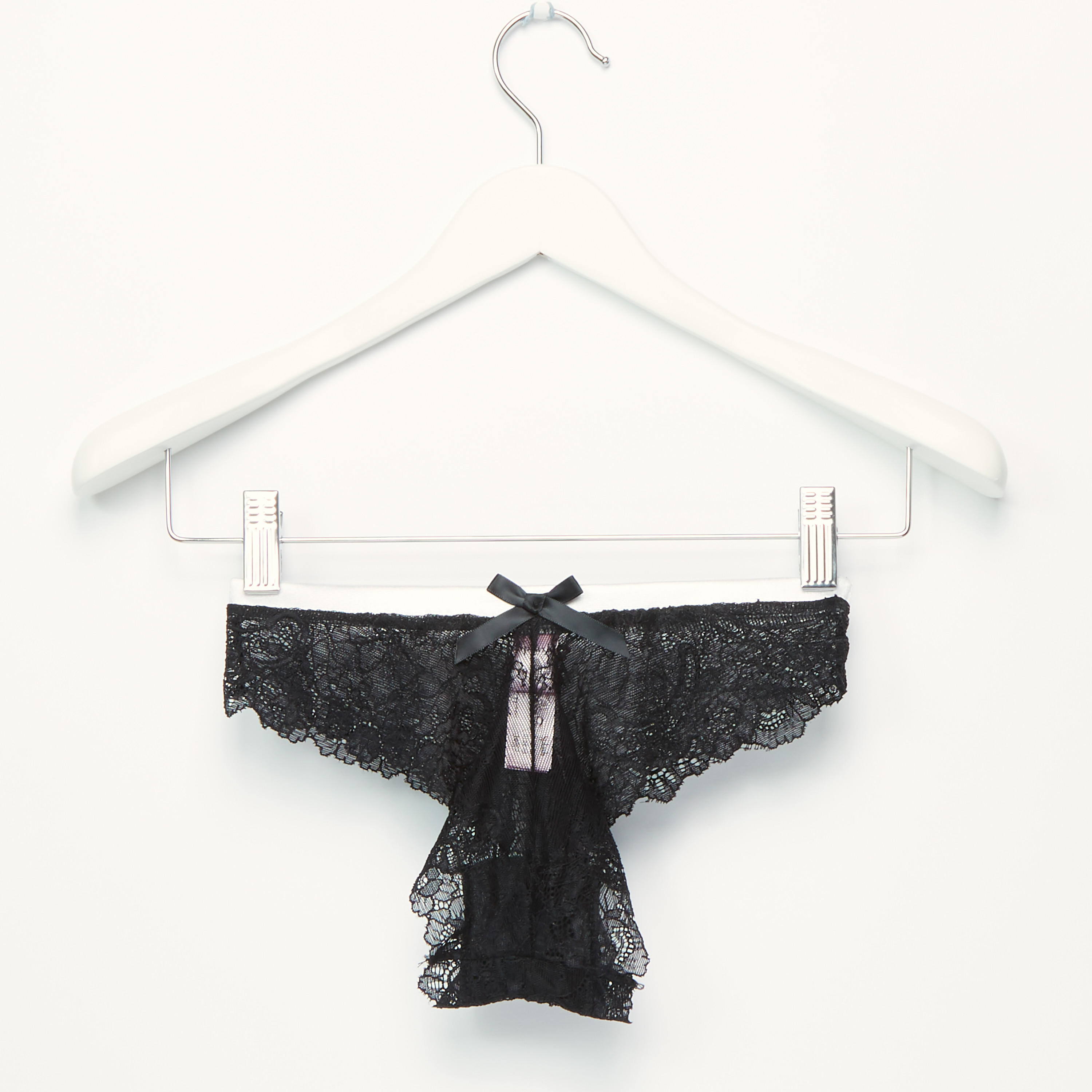 قميص نوم بيبي دول بتفاصيل دانتيل مع ثونج-women-clothing-nightwear-pyjamas-longsets-image-4