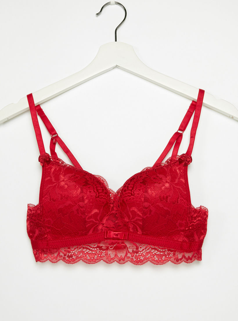 طقم سراويل داخلية وصدريّة دانتيل مبطّنة-women-clothing-lingerie-lingeriesets-image-2