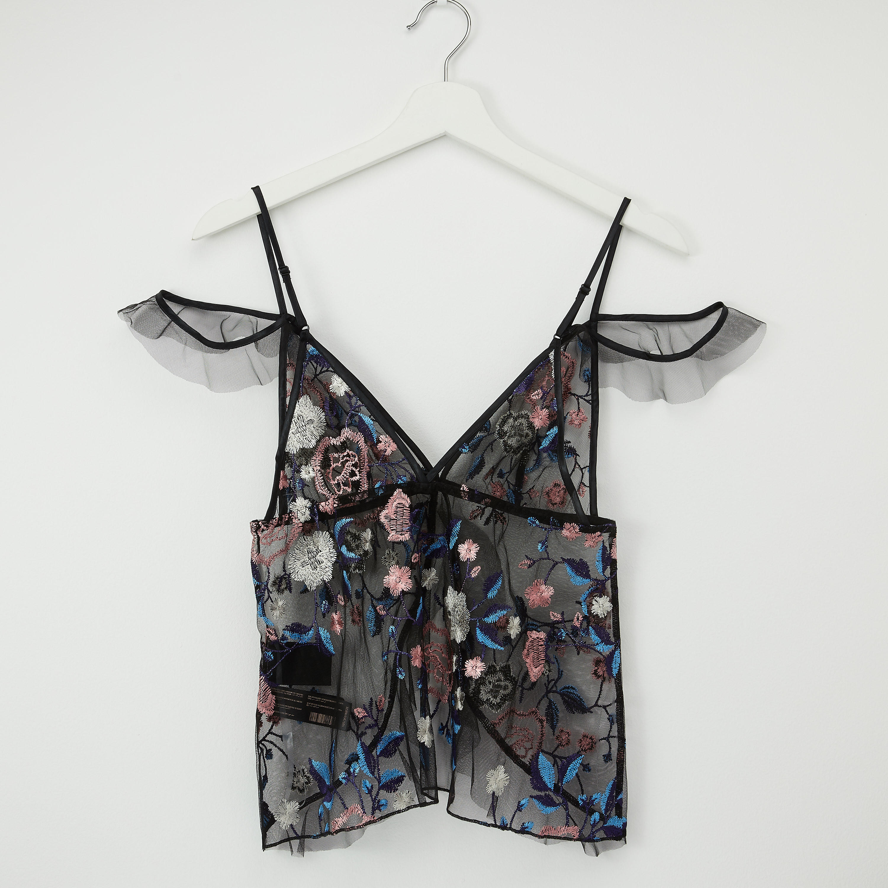 طقم بنطال بيجاما وبلوزة مطرّزة بياقة V-women-clothing-nightwear-pyjamas-longsets-image-3