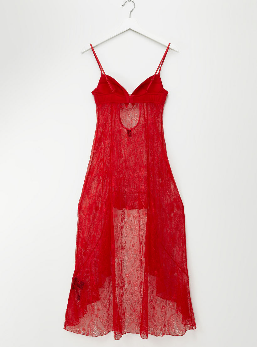 بيبي دول دانتيل بحمّالات قابلة للتعديل وتفاصيل لؤلؤ-women-clothing-nightwear-nighties-image-3