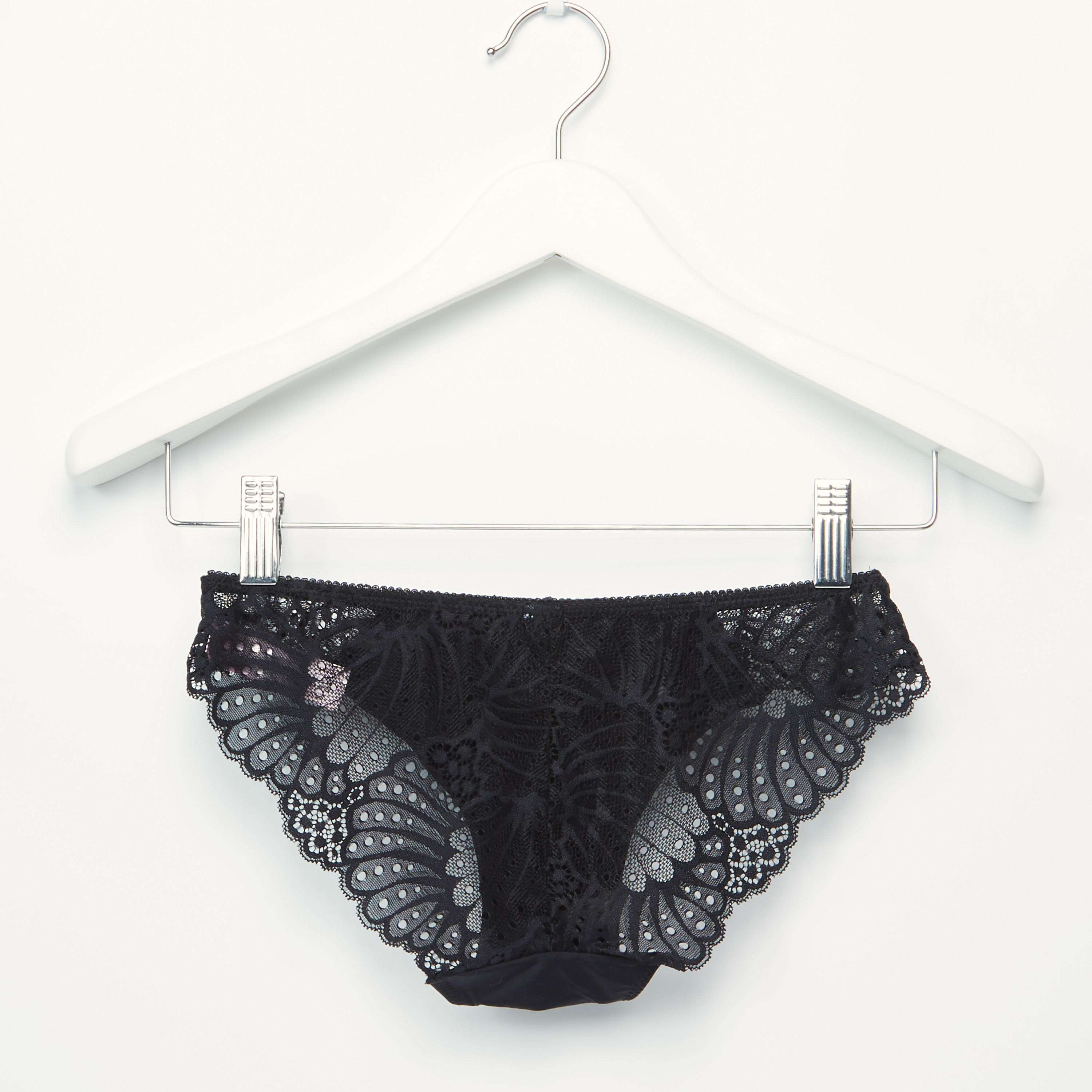 سراويل داخلية بخصر مطّاطي وتفاصيل دانتيل-women-clothing-lingerie-panties-image-2