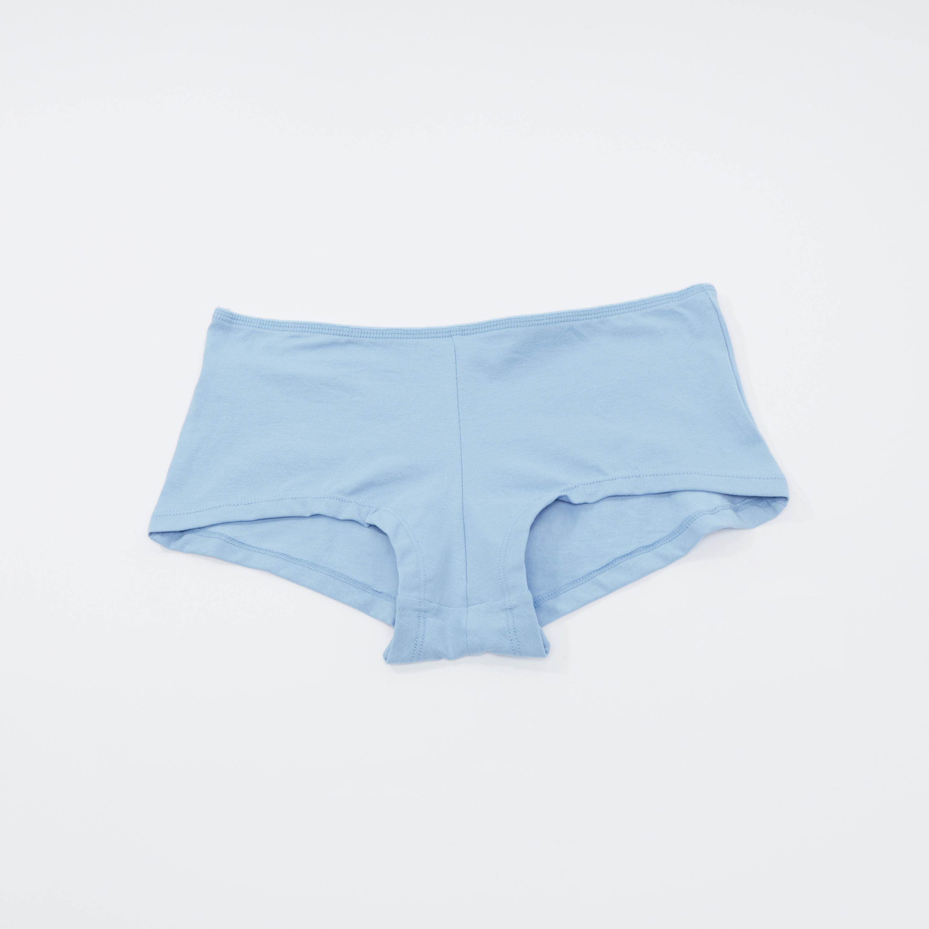 سراويل داخلية بوي شورت سادة بخصر مطّاطي - طقم من 5 قطع-women-clothing-lingerie-panties-image-2