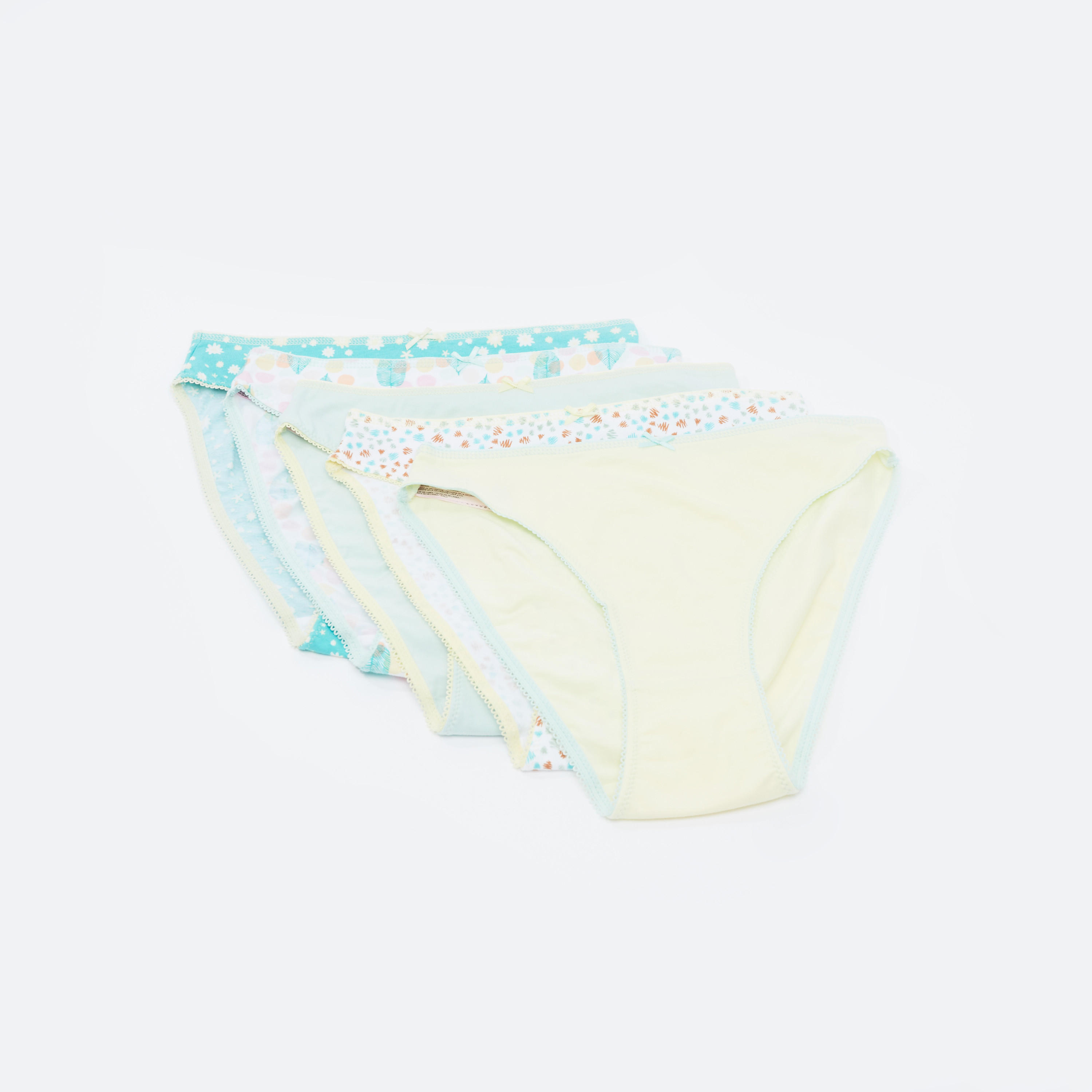 سراويل داخلية متنوعة بتفاصيل دانتيل - طقم من 5 قطع-women-clothing-lingerie-panties-image-1