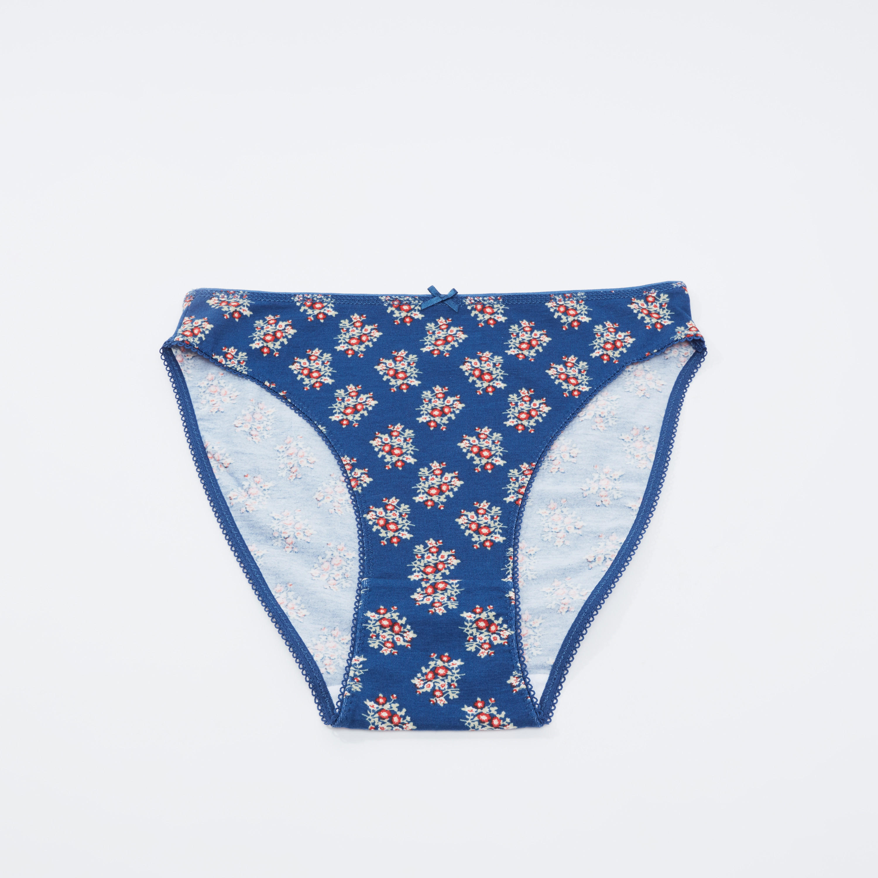سراويل داخلية بخصر مطّاطي وفيونكة - طقم من 5 قطع-women-clothing-lingerie-panties-image-2