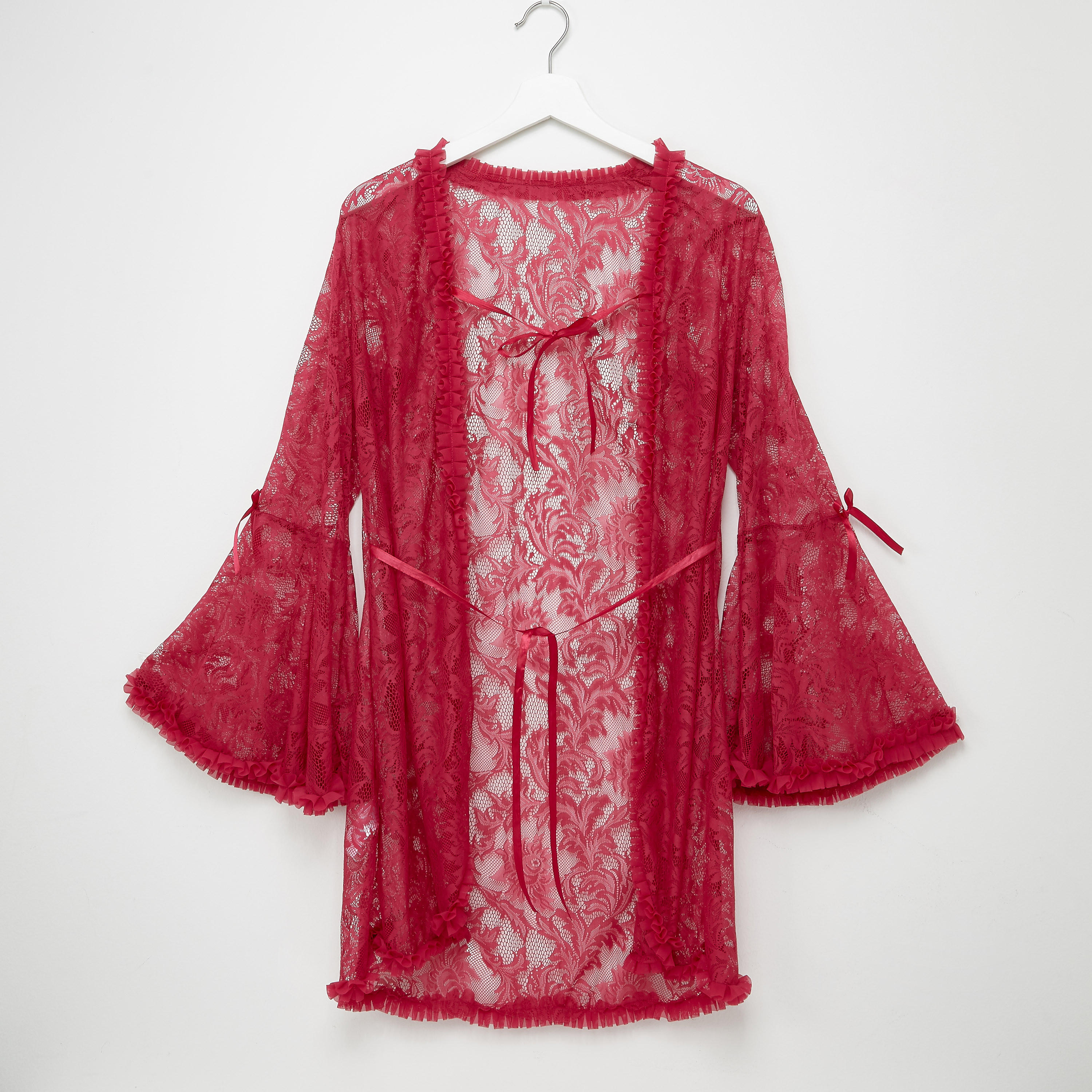 طقم قميص نوم 3 قطع بتفاصيل دانتيل-women-clothing-nightwear-nighties-image-3