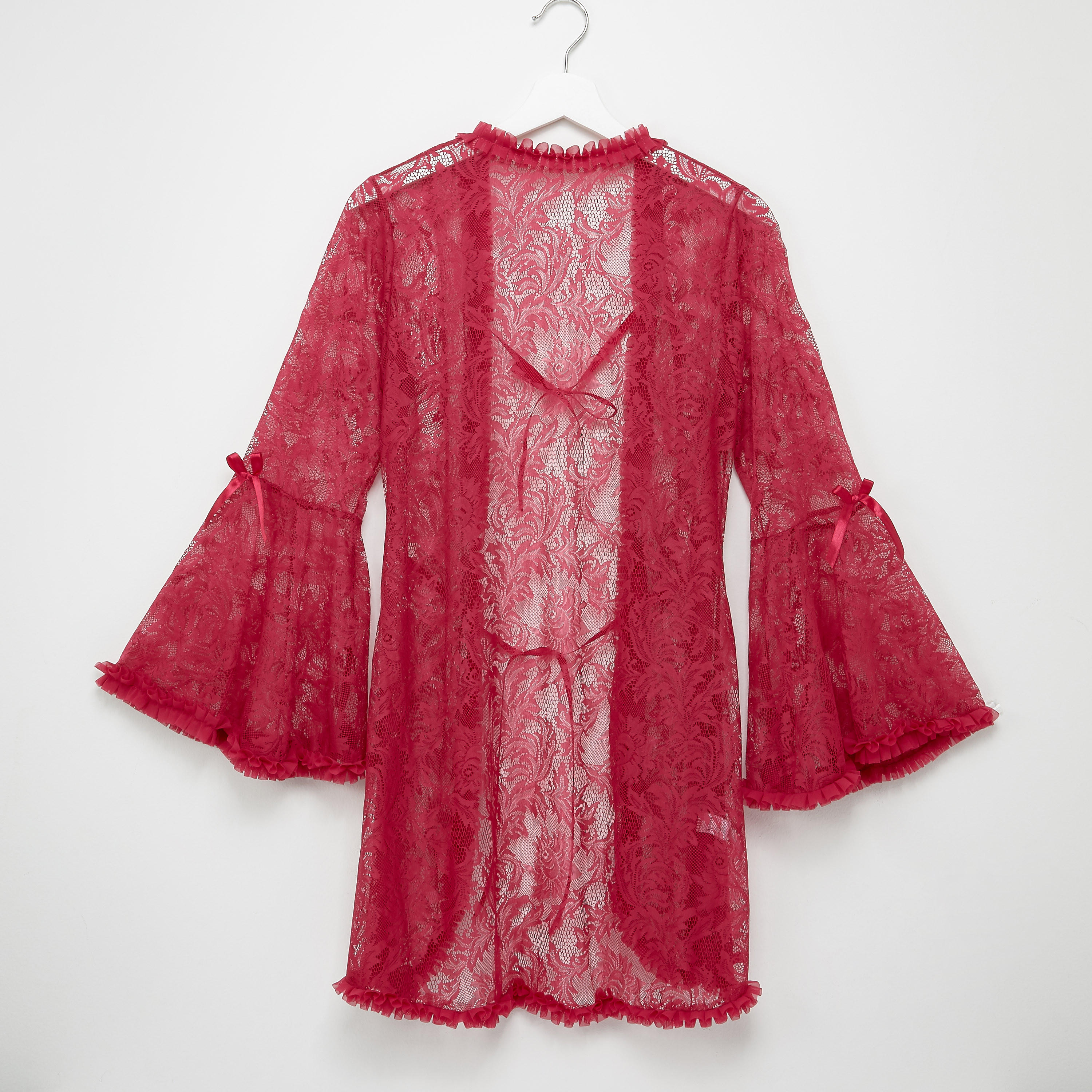 طقم قميص نوم 3 قطع بتفاصيل دانتيل-women-clothing-nightwear-nighties-image-4