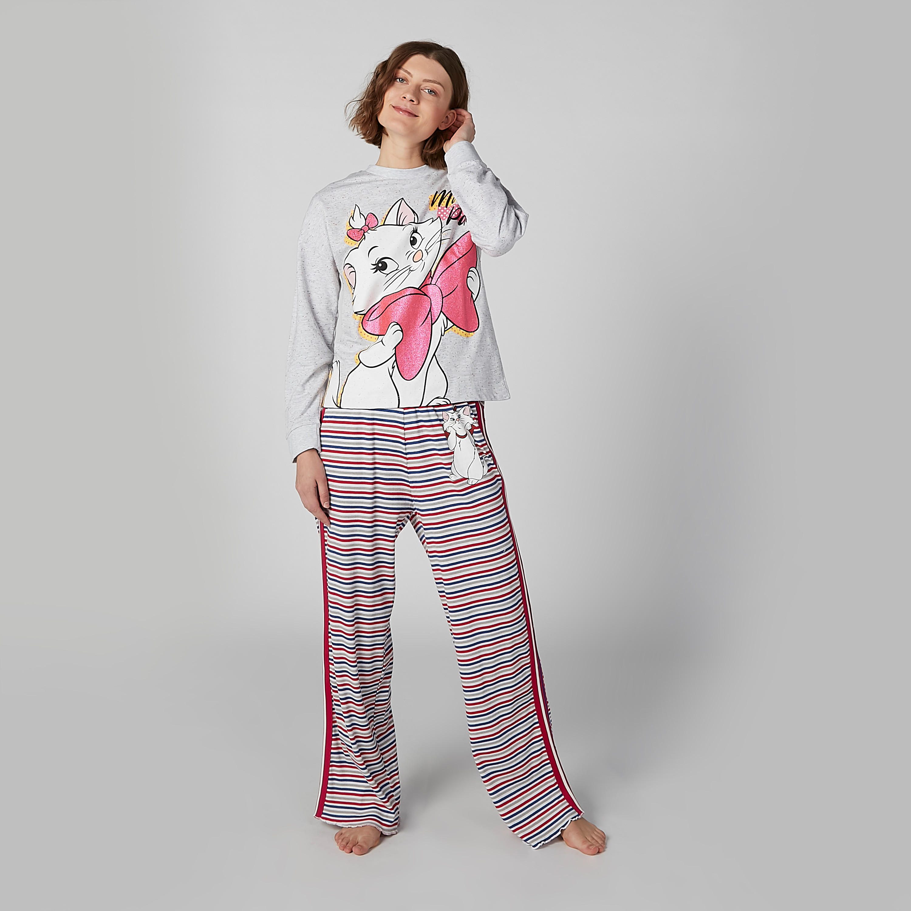 تيشيرت مستدام بياقة مستديرة وأكمام قصيرة وطبعات ماري-women-clothing-nightwear-pyjamas-tops-image-2