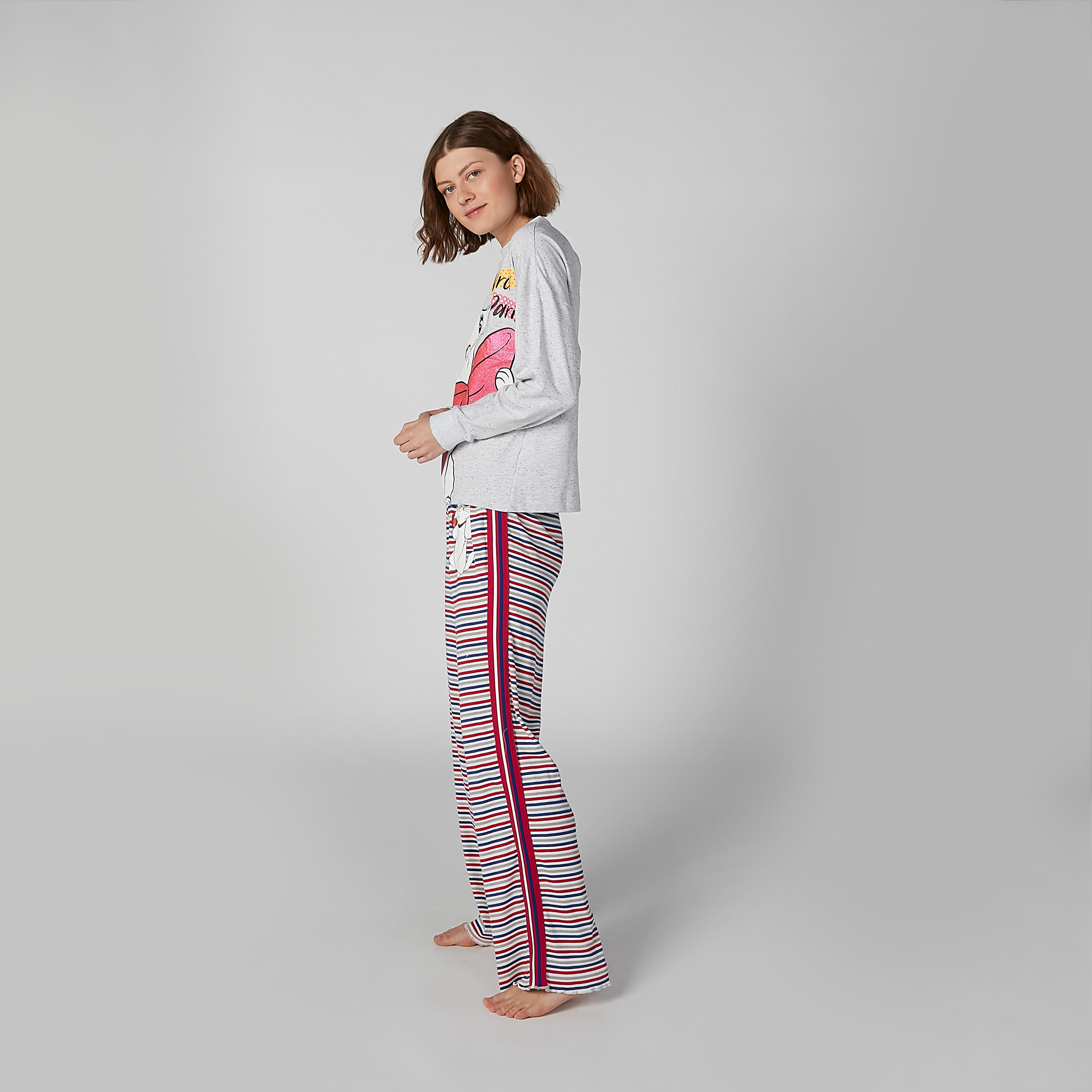 تيشيرت مستدام بياقة مستديرة وأكمام قصيرة وطبعات ماري-women-clothing-nightwear-pyjamas-tops-image-4