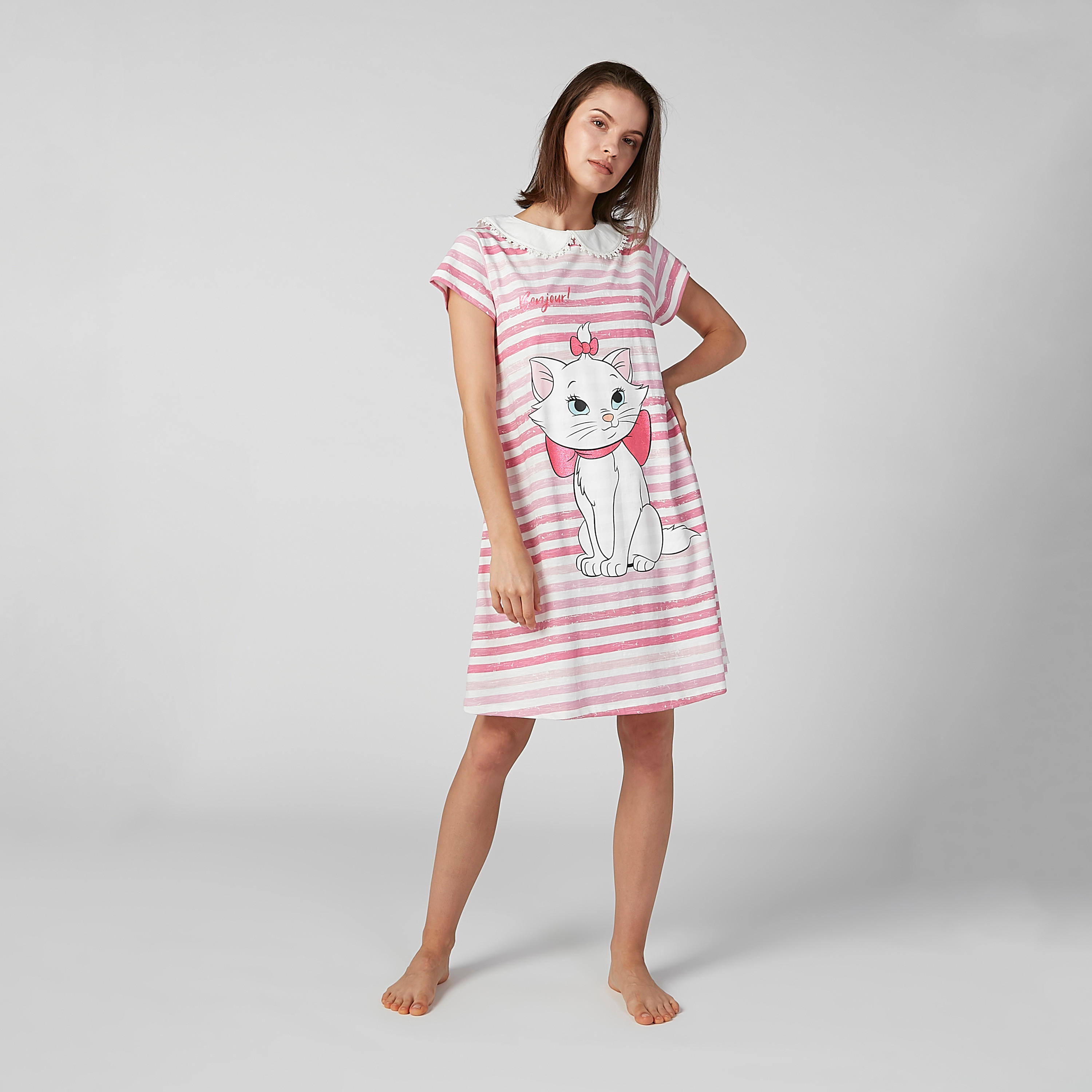 قميص نوم مستدام بياقة من الدانتيل وطبعات-women-clothing-nightwear-nighties-image-2