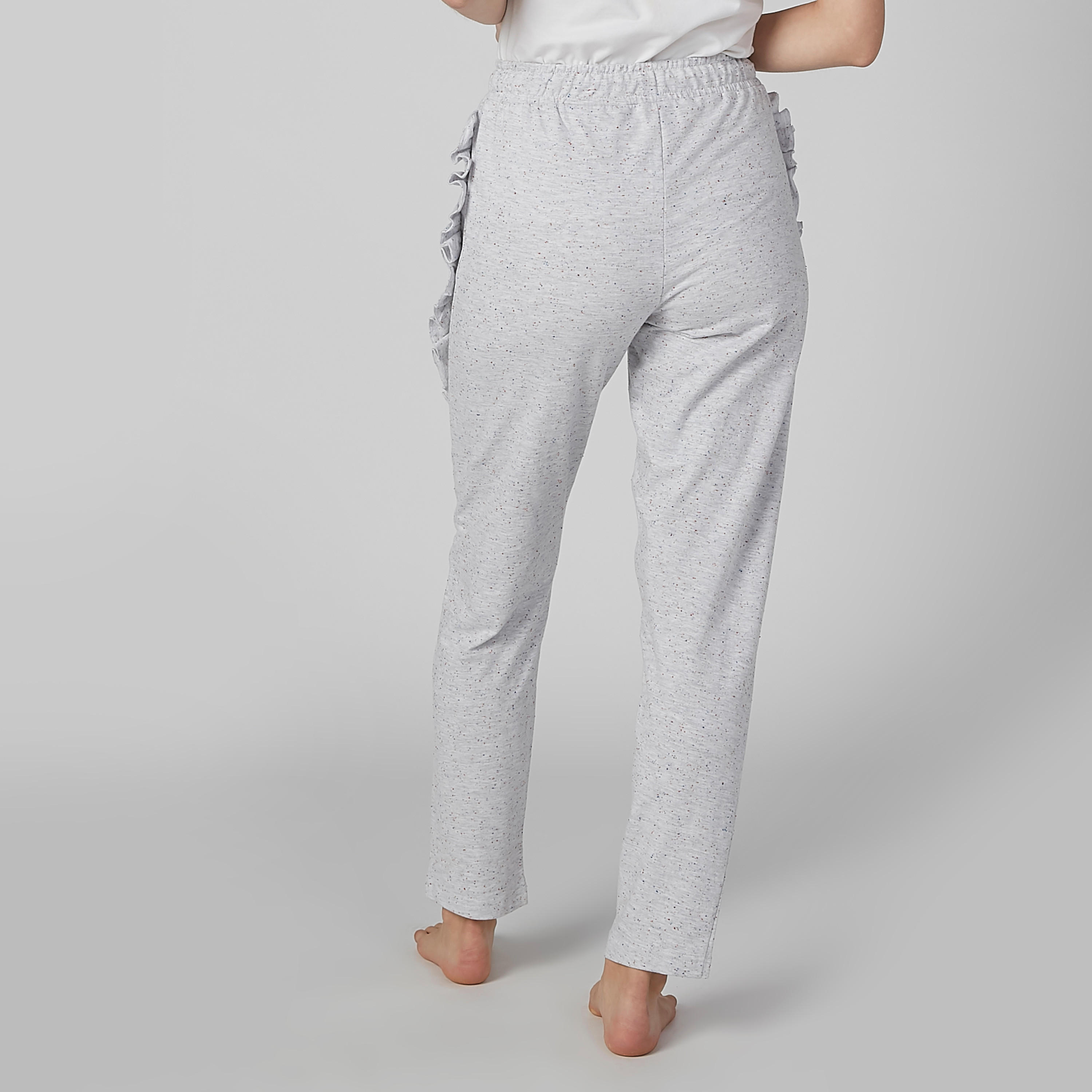 بنطال بيجاما بتفاصيل كشكش وطبعات هالو كيتي-women-clothing-nightwear-pyjamas-bottoms-image-3