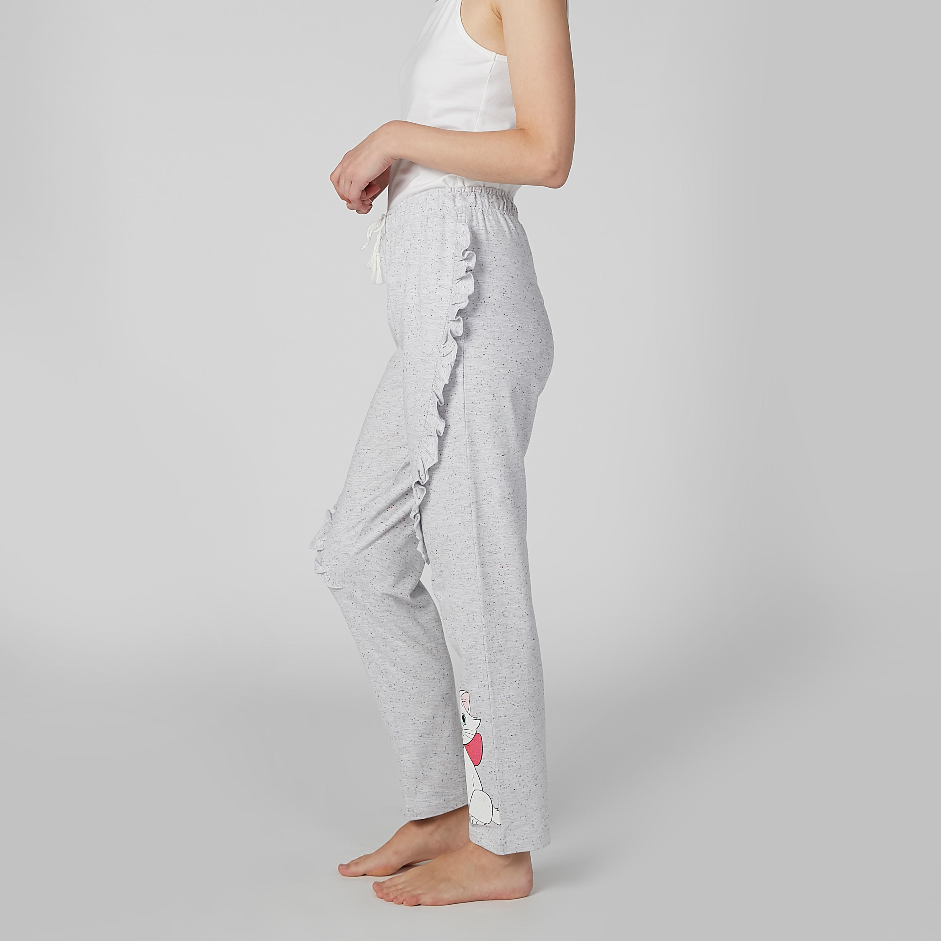 بنطال بيجاما بتفاصيل كشكش وطبعات هالو كيتي-women-clothing-nightwear-pyjamas-bottoms-image-4