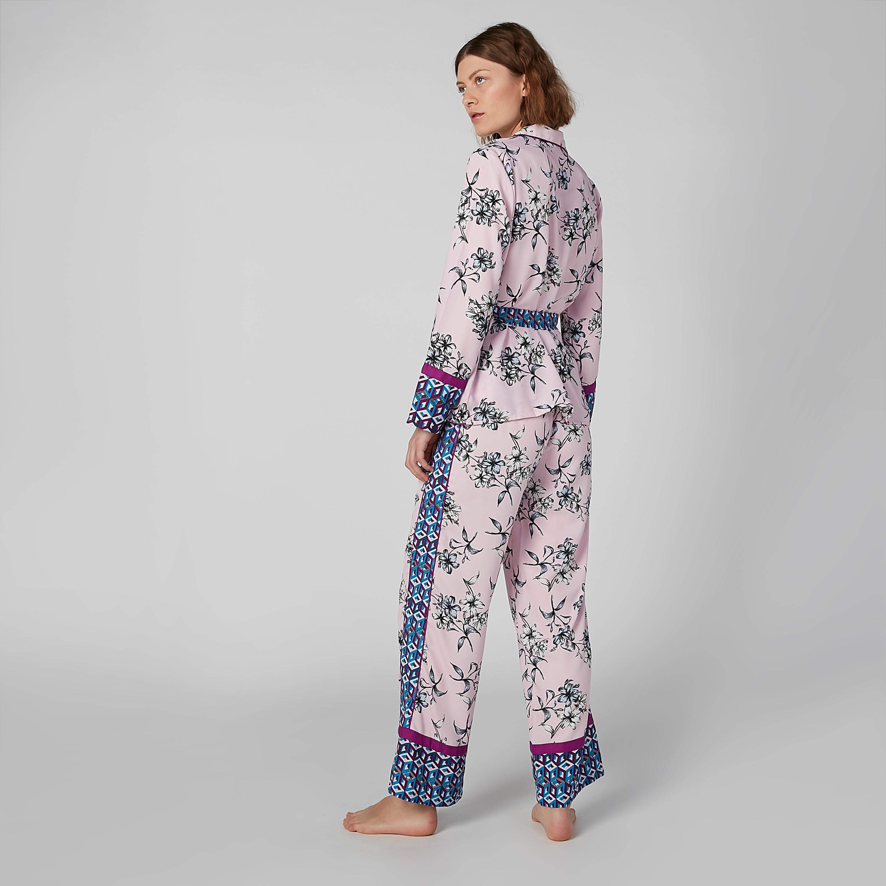 طقم بنطال بيجاما طويل وقميص بأكمام طويلة وأربطة وطبعات-women-clothing-nightwear-pyjamas-longsets-image-5