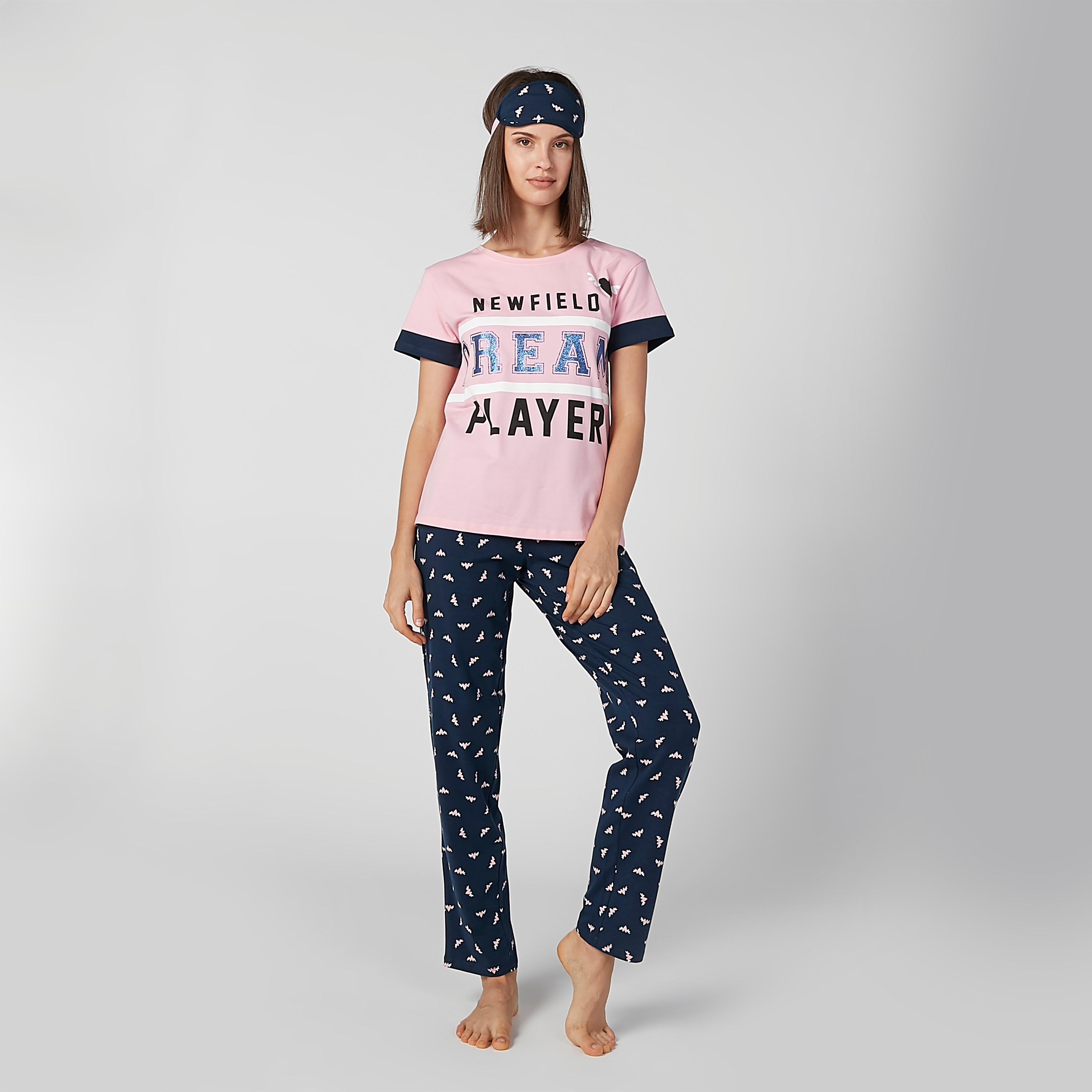 طقم ملابس نوم من 3 قطع بطبعات-women-clothing-nightwear-pyjamas-longsets-image-5