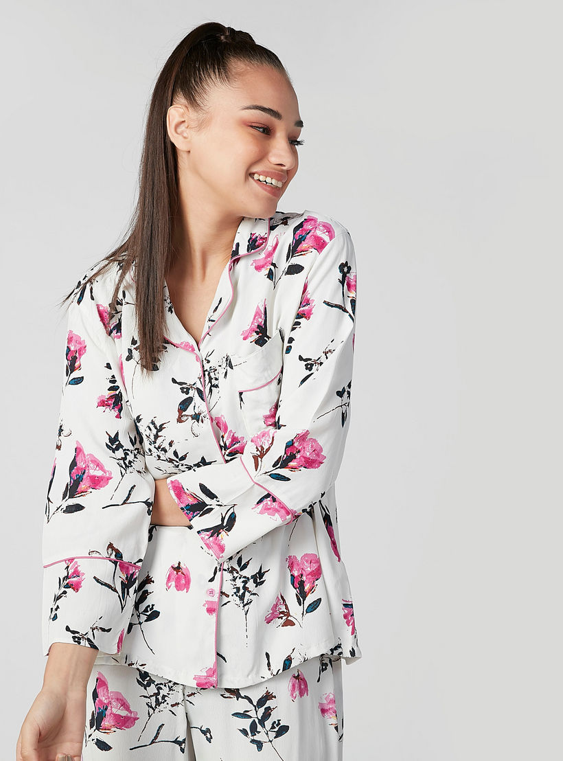 طقم بنطال بيجاما طويل وقميص بأكمام طويلة وطبعات-women-clothing-nightwear-pyjamas-longsets-image-2