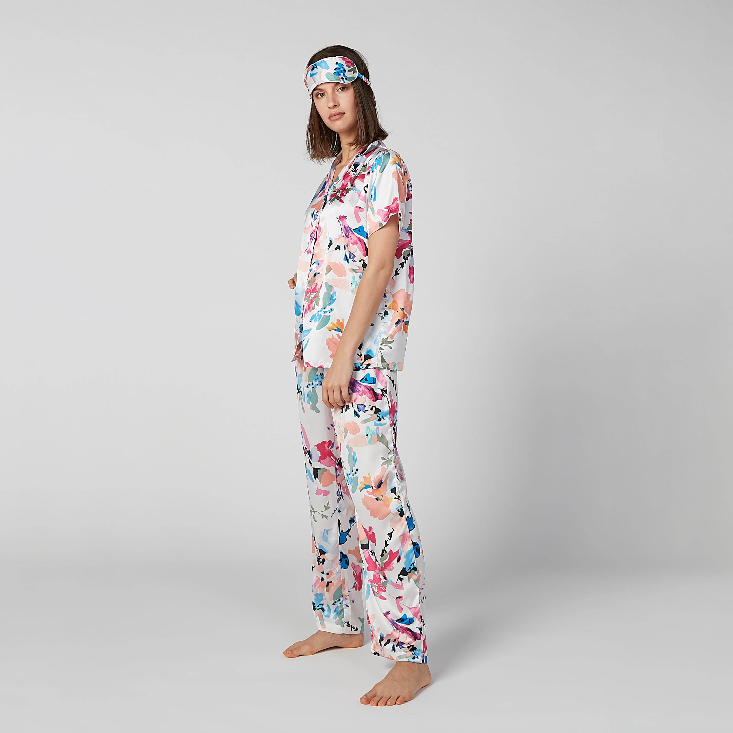 طقم بنطال بيجاما وقميص بطبعات وقناع للعيون-women-clothing-nightwear-pyjamas-longsets-image-5