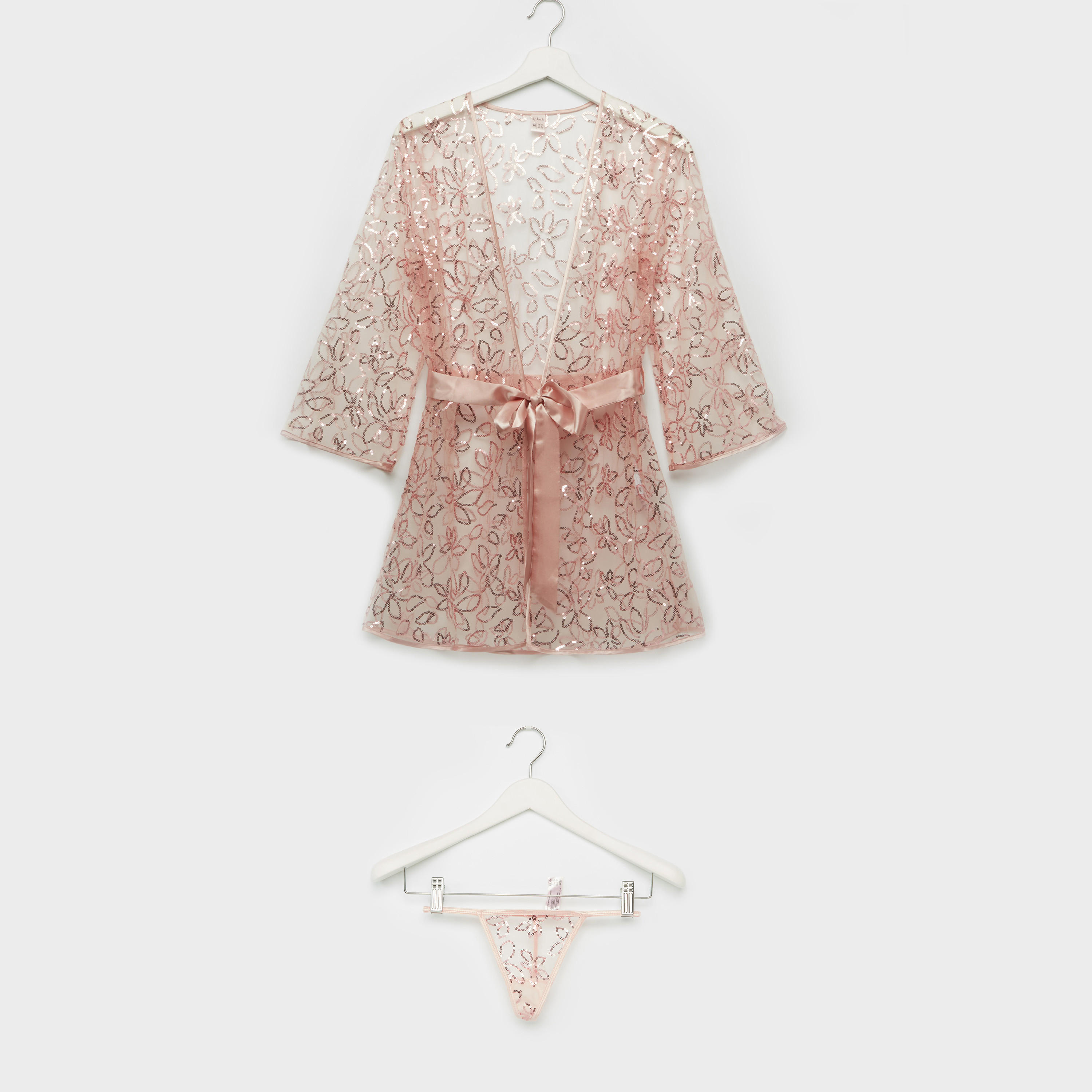 روب مزيّن بأكمام طويلة مع ثونج-women-clothing-nightwear-pyjamas-longsets-image-5