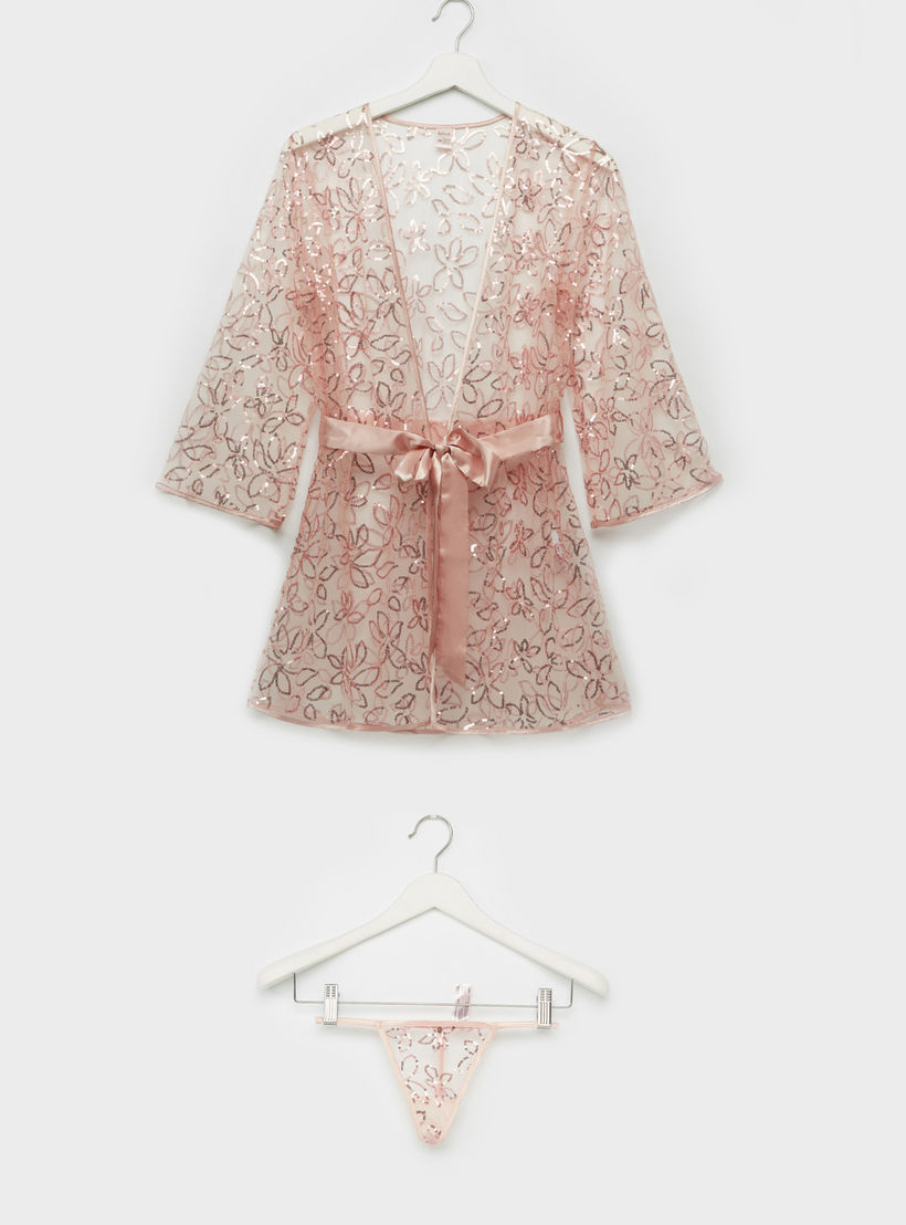 روب مزيّن بأكمام طويلة مع ثونج-women-clothing-nightwear-pyjamas-longsets-image-5