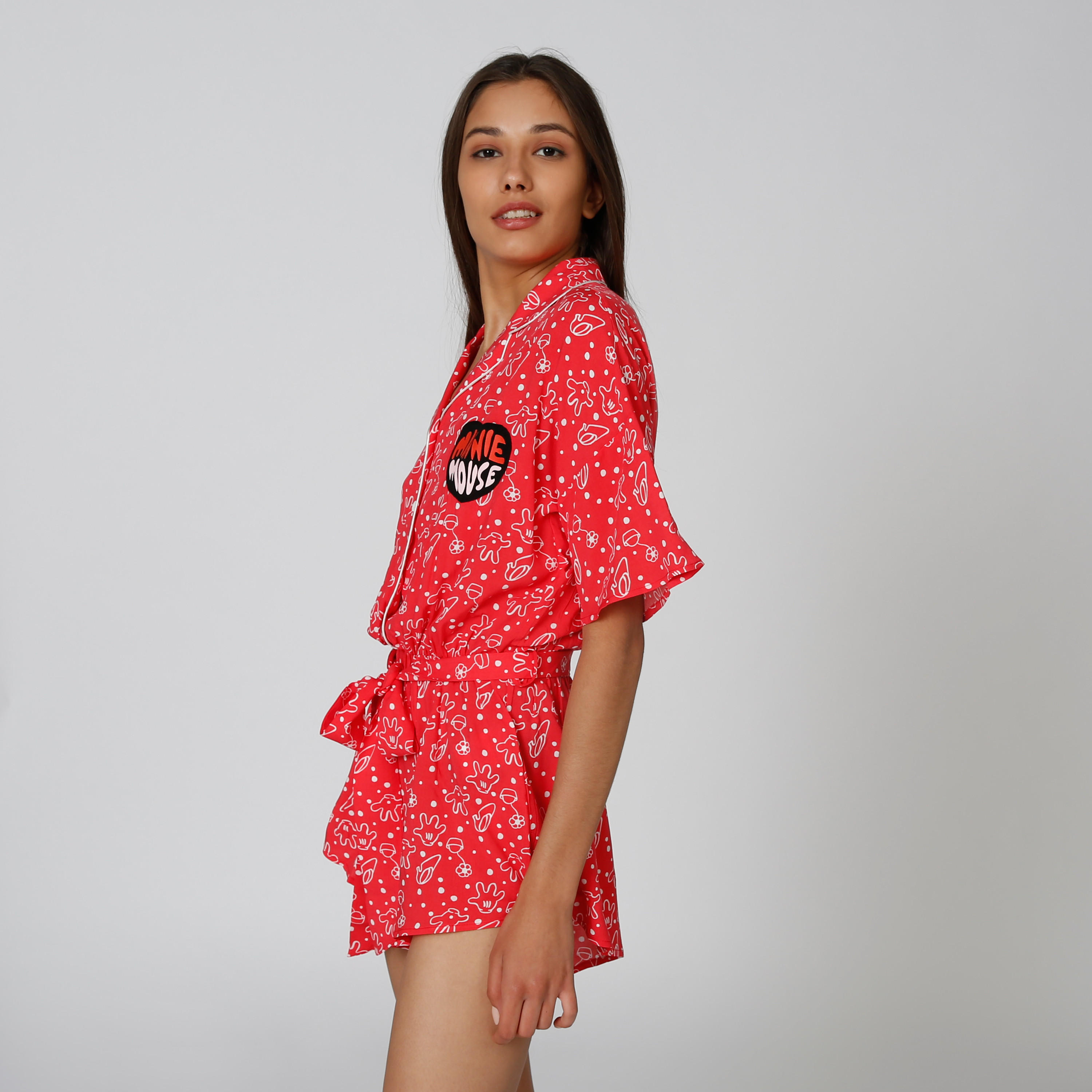 Minnie Mouse Printed Playsuit with Tie Ups-women-clothing-nightwear-nighties-image-3