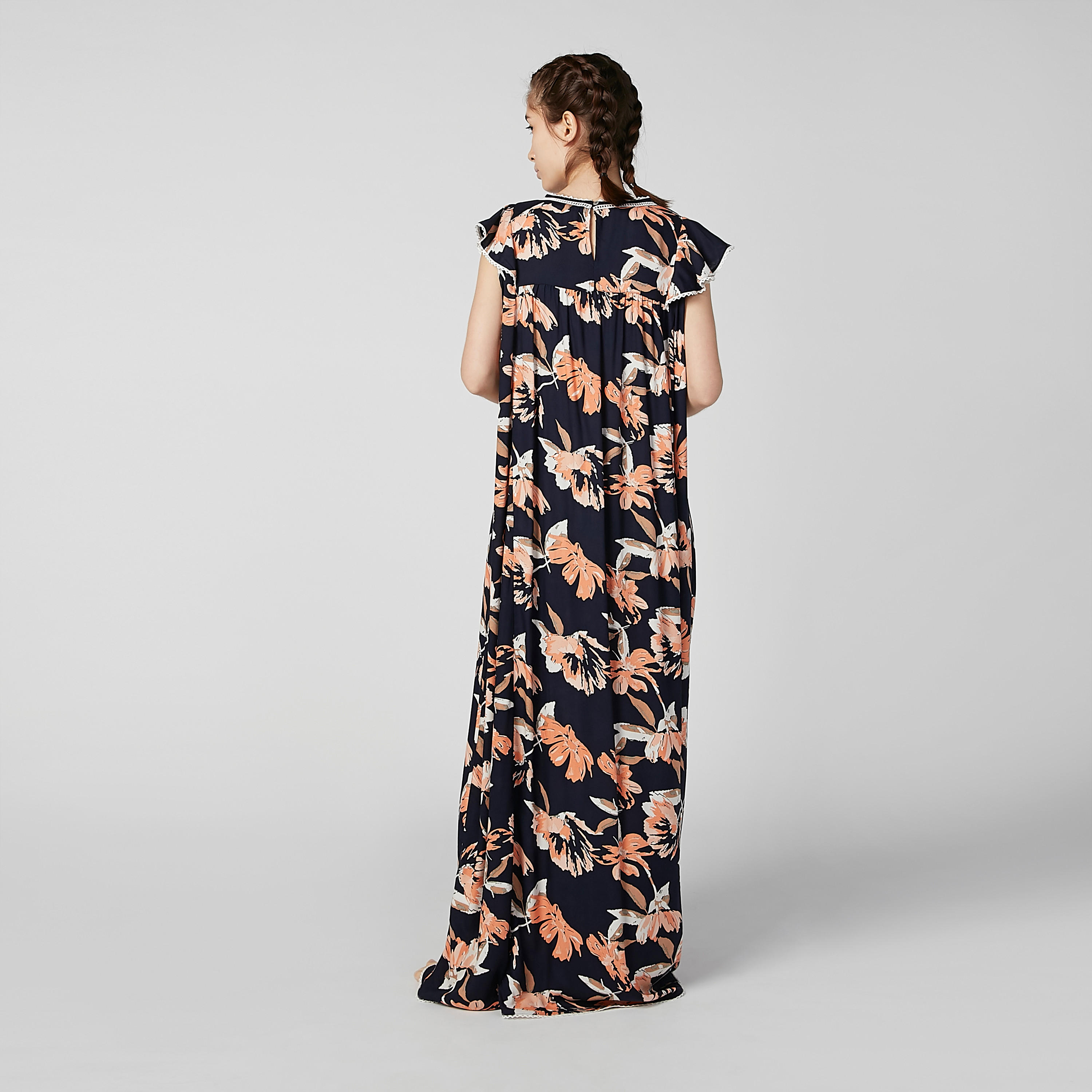 قميص نوم ماكسي بأكمام كاب وطبعات-women-clothing-nightwear-nighties-image-5