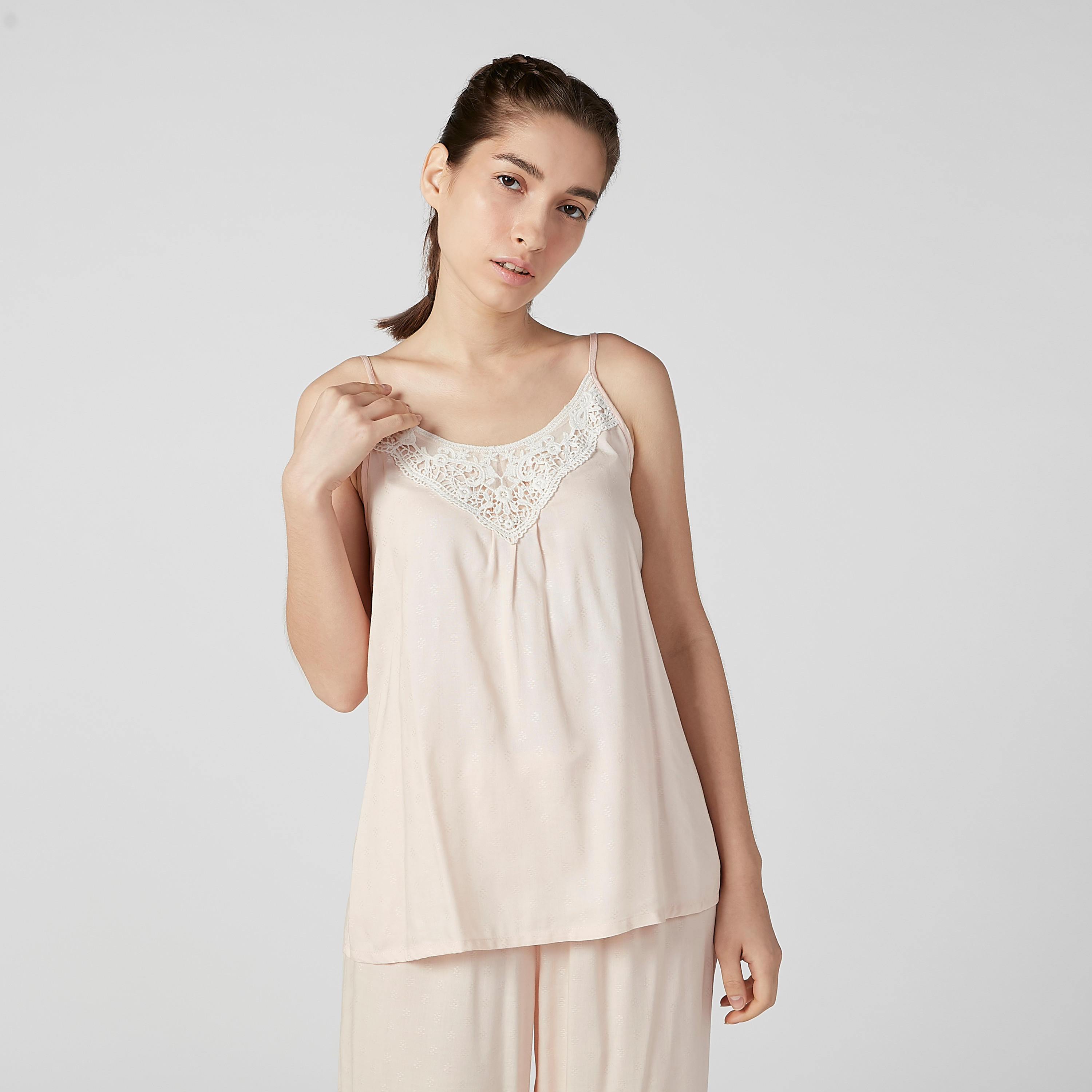 Lace Detail Sleeveless Top with Capris-women-clothing-nightwear-pyjamas-longsets-image-2