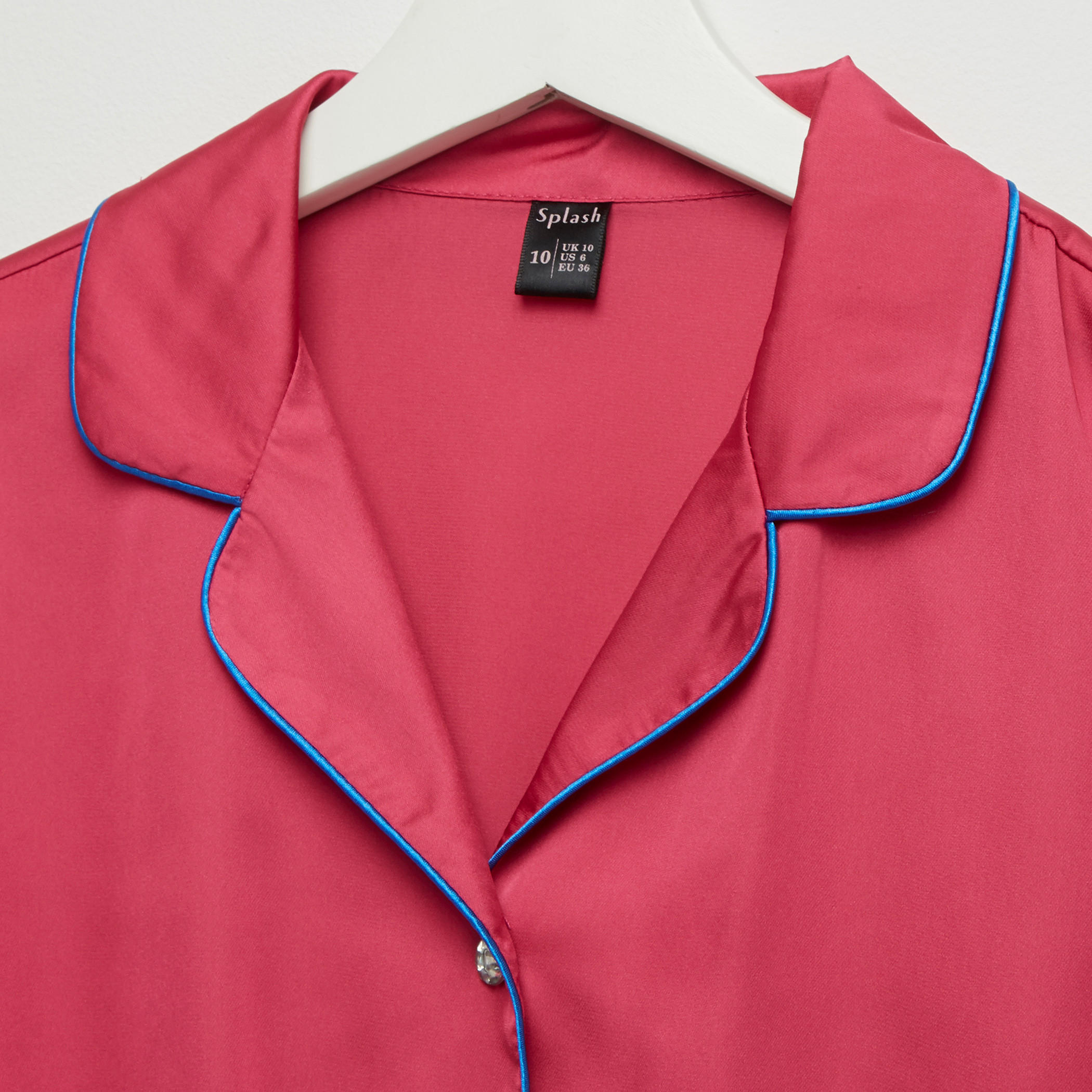 جمبسوت سادة بأكمام قصيرة-women-clothing-nightwear-nighties-image-3