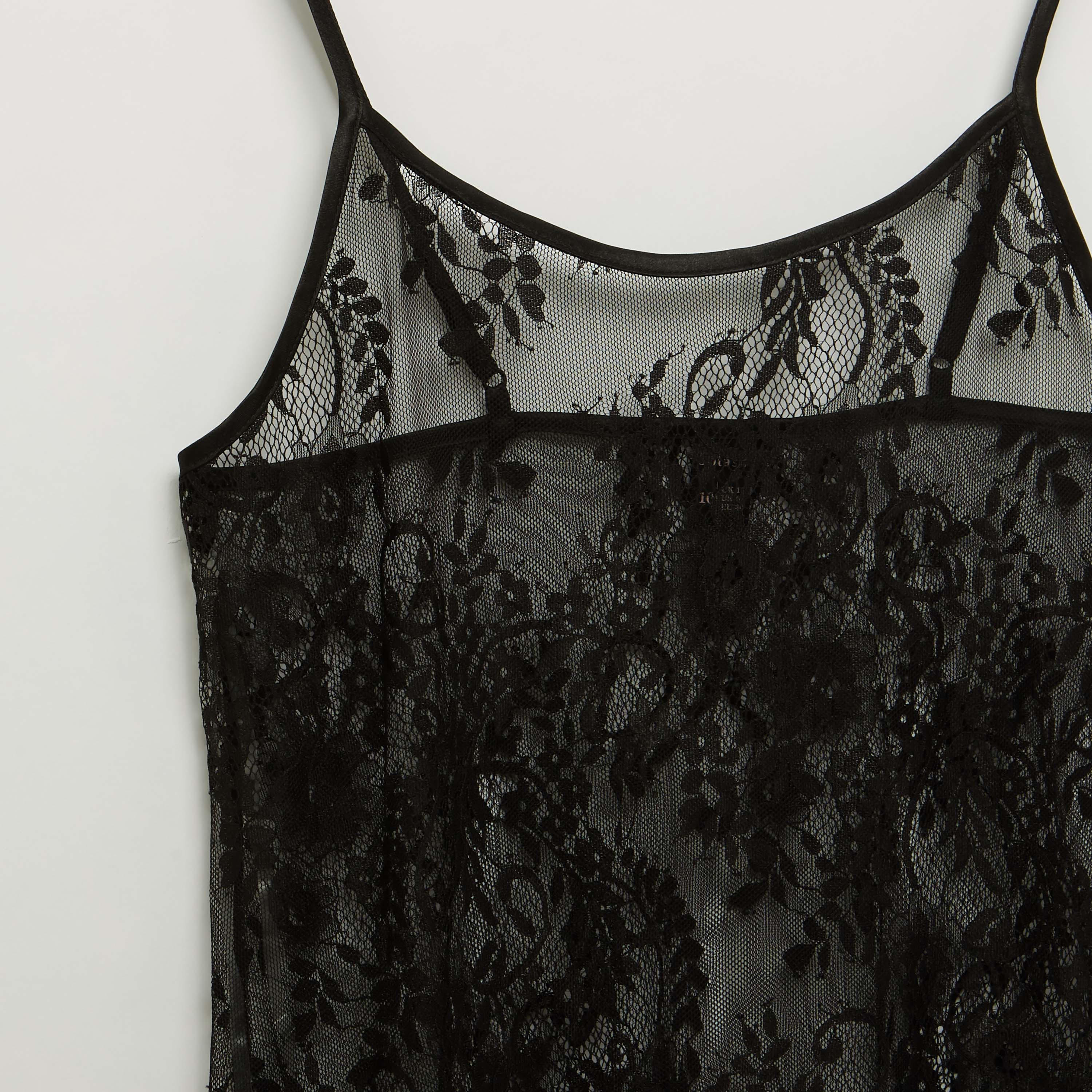 طقم ملابس نوم من قطعتين بتفاصيل دانتيل-women-clothing-nightwear-pyjamas-longsets-image-3