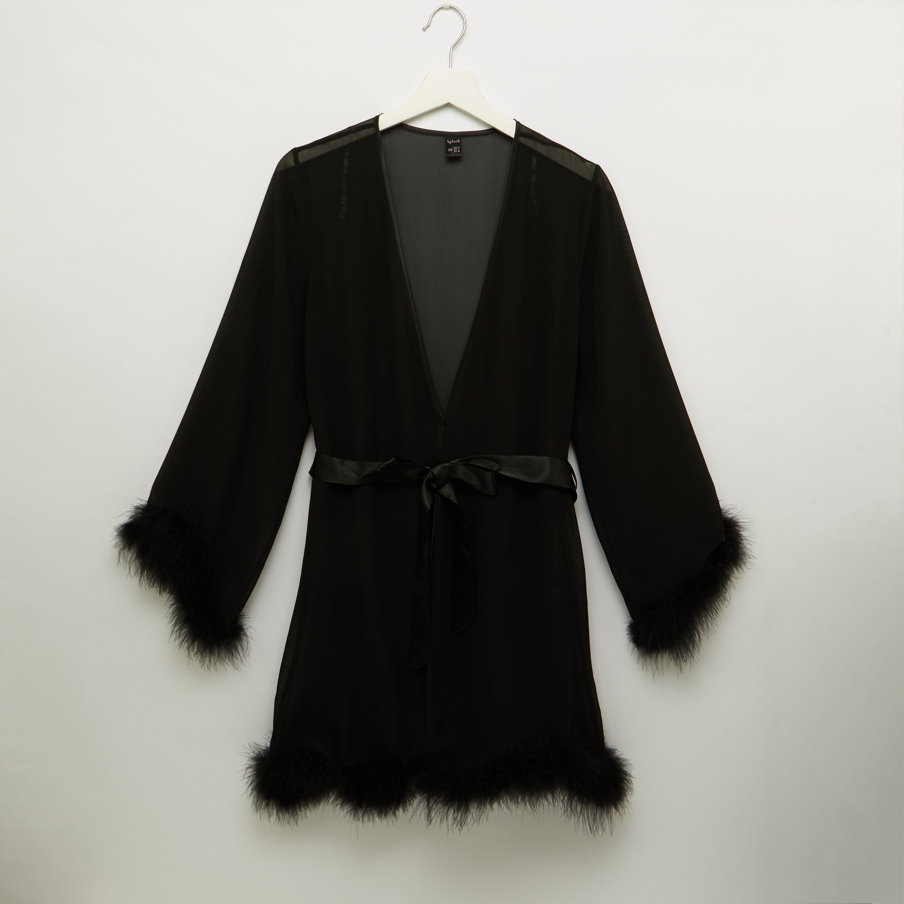 طقم ملابس نوم من قطعتين بتفاصيل دانتيل-women-clothing-nightwear-pyjamas-longsets-image-5