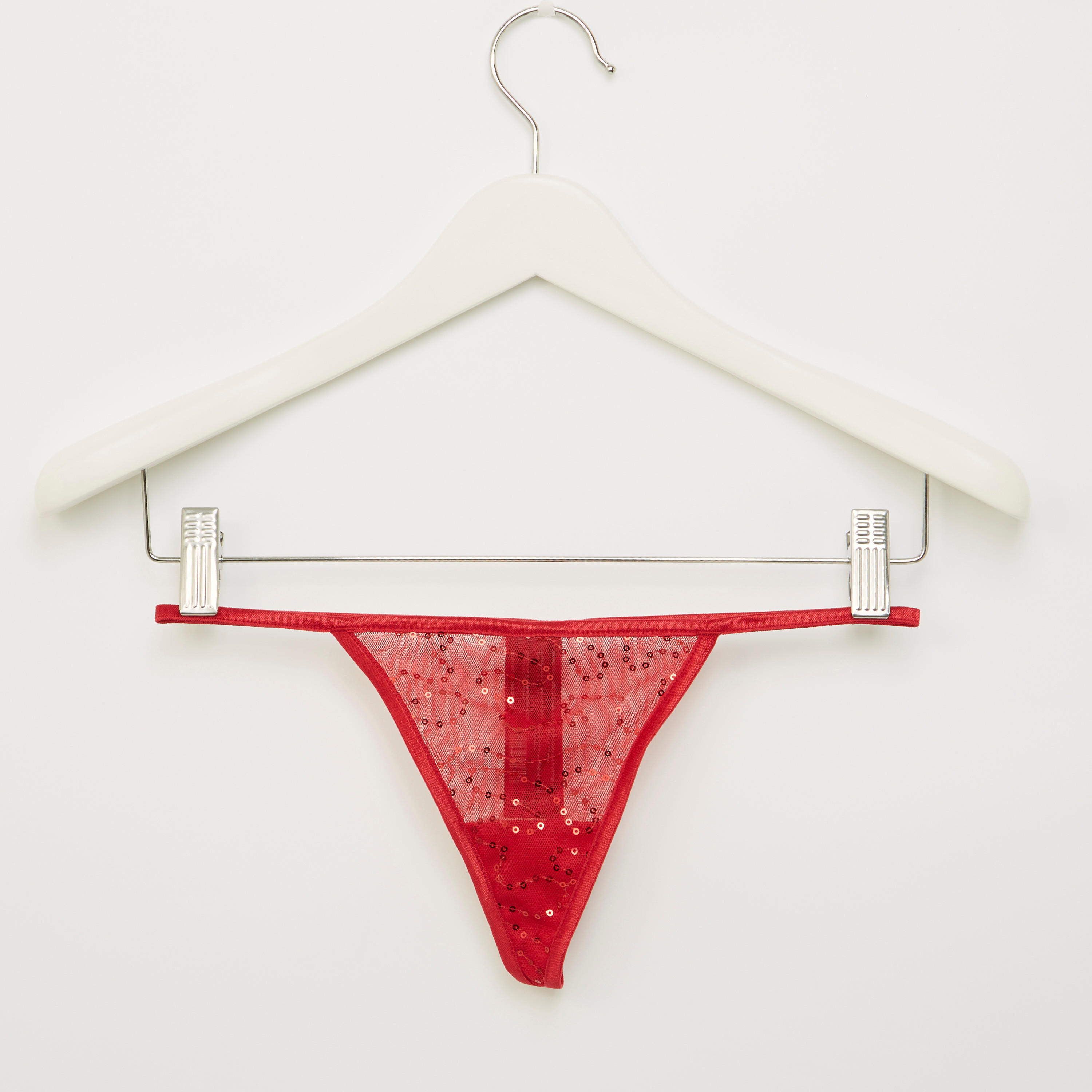 قميص نوم دانتيل بياقة V مع ثونج-women-clothing-nightwear-pyjamas-longsets-image-4