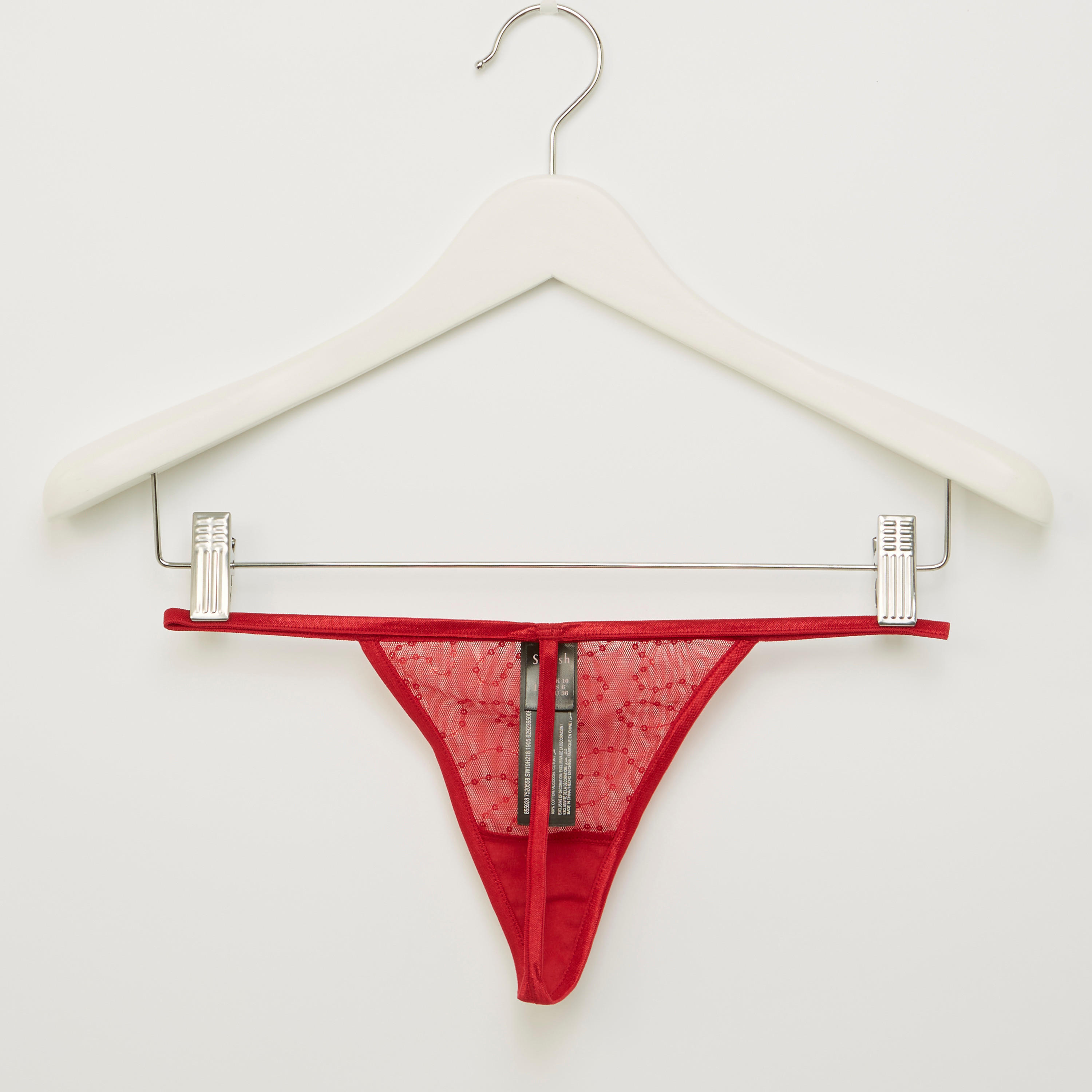 قميص نوم دانتيل بياقة V مع ثونج-women-clothing-nightwear-pyjamas-longsets-image-5