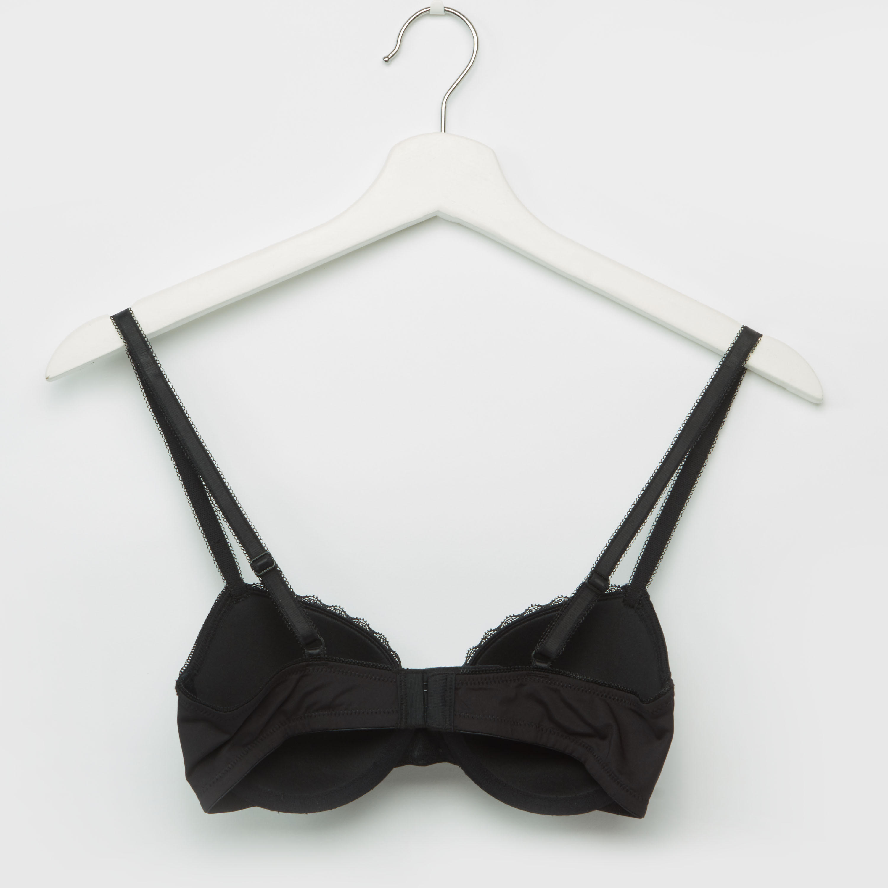 صدريّة تيشيرت مبطّنة بتفاصيل دانتيل ومشبك إغلاق ناعم - طقم من قطعتين-women-clothing-lingerie-bras-image-3