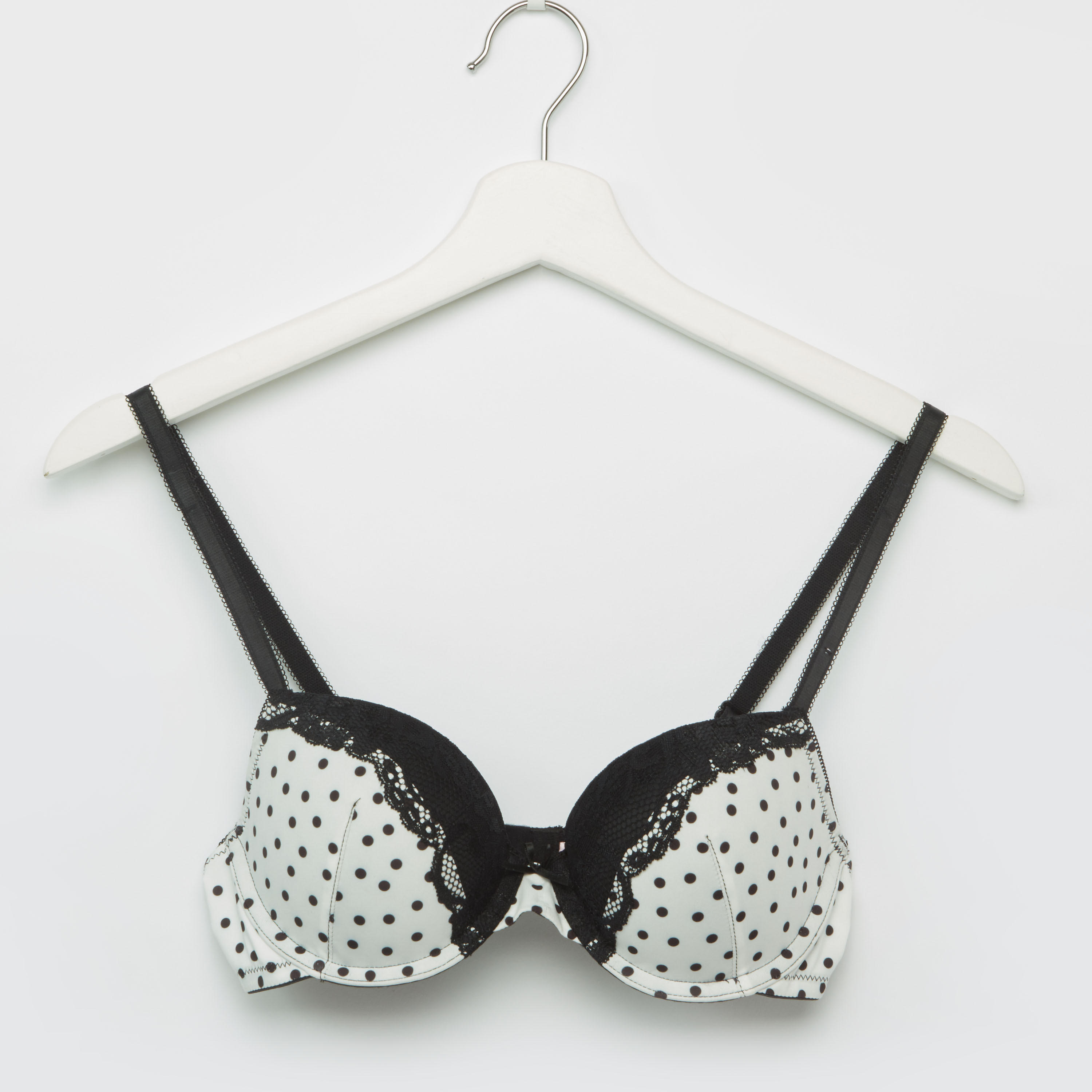 صدريّة تيشيرت مبطّنة بتفاصيل دانتيل ومشبك إغلاق ناعم - طقم من قطعتين-women-clothing-lingerie-bras-image-4