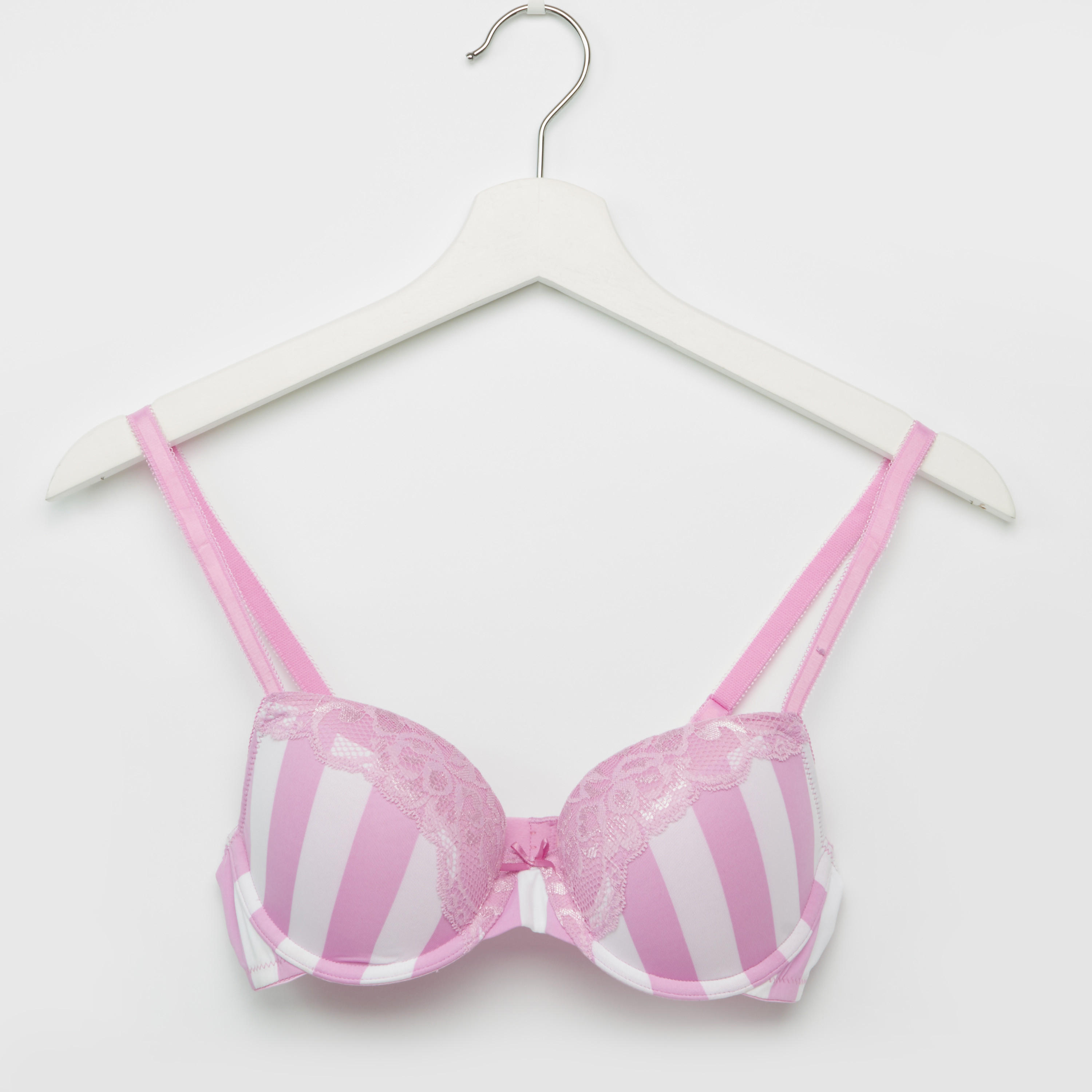 صدريّة مبطّنة بتفاصيل دانتيل ومشبك إغلاق ناعم - طقم من قطعتين-women-clothing-lingerie-bras-image-4