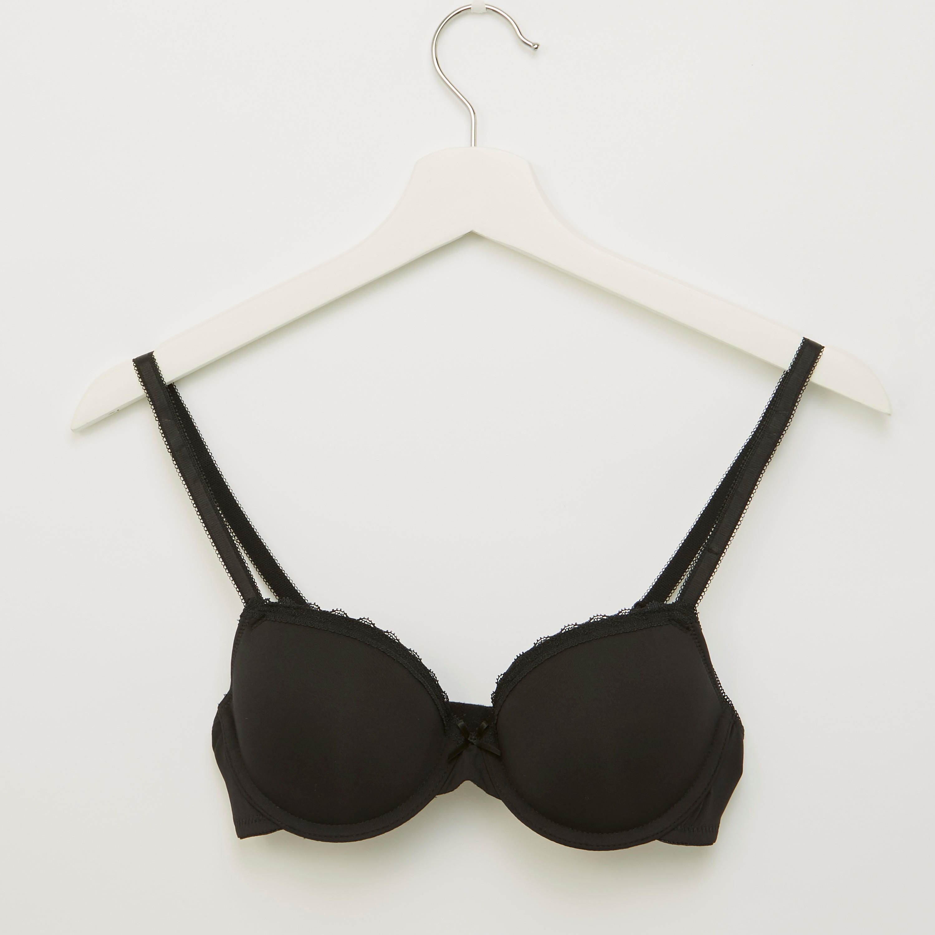 صدريّة سادة مبطّنة بمشبك إغلاق ناعم - طقم من قطعتين-women-clothing-lingerie-bras-image-2