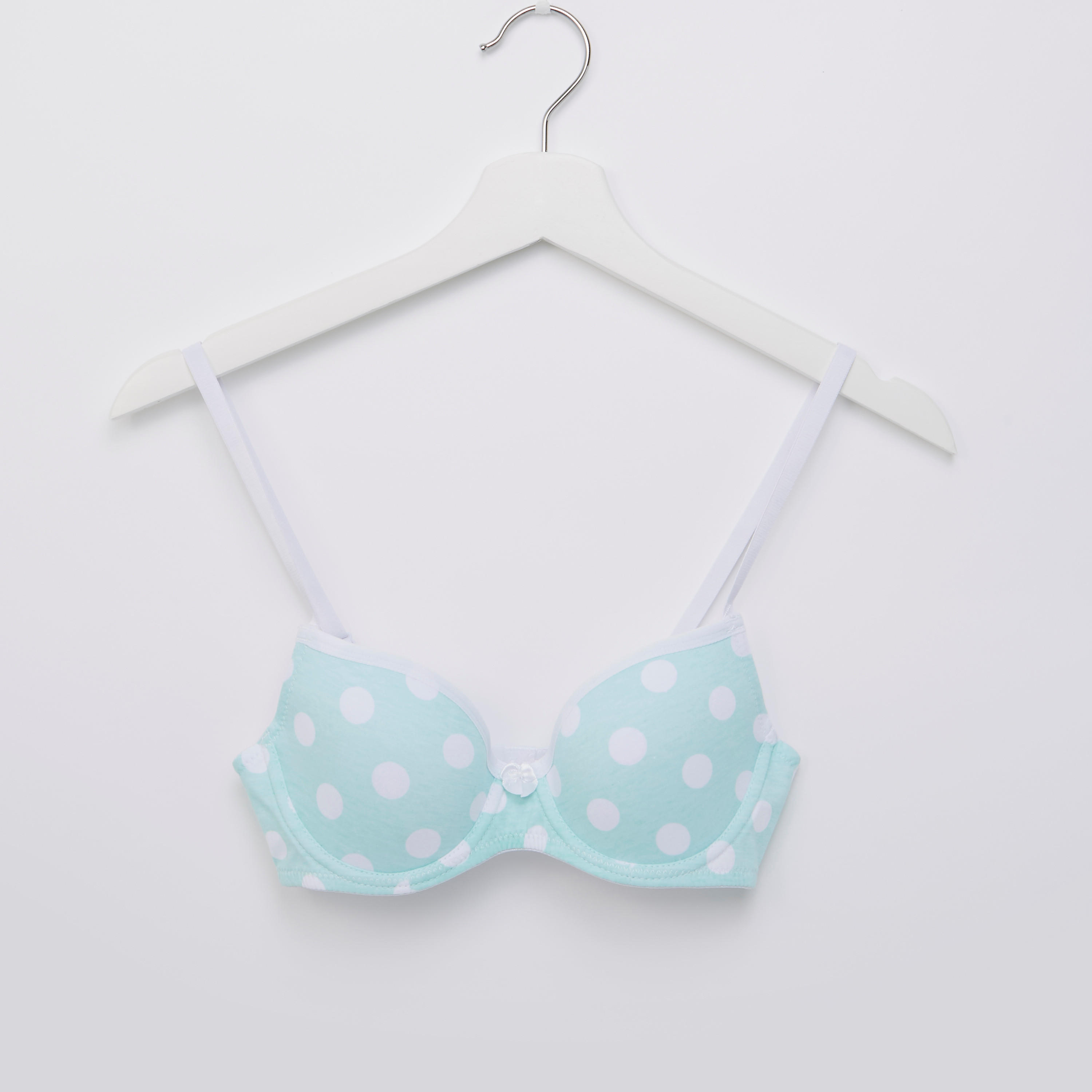 صدرية بمشبك إغلاق ناعم وطبعات منقّطة-women-clothing-lingerie-bras-image-1