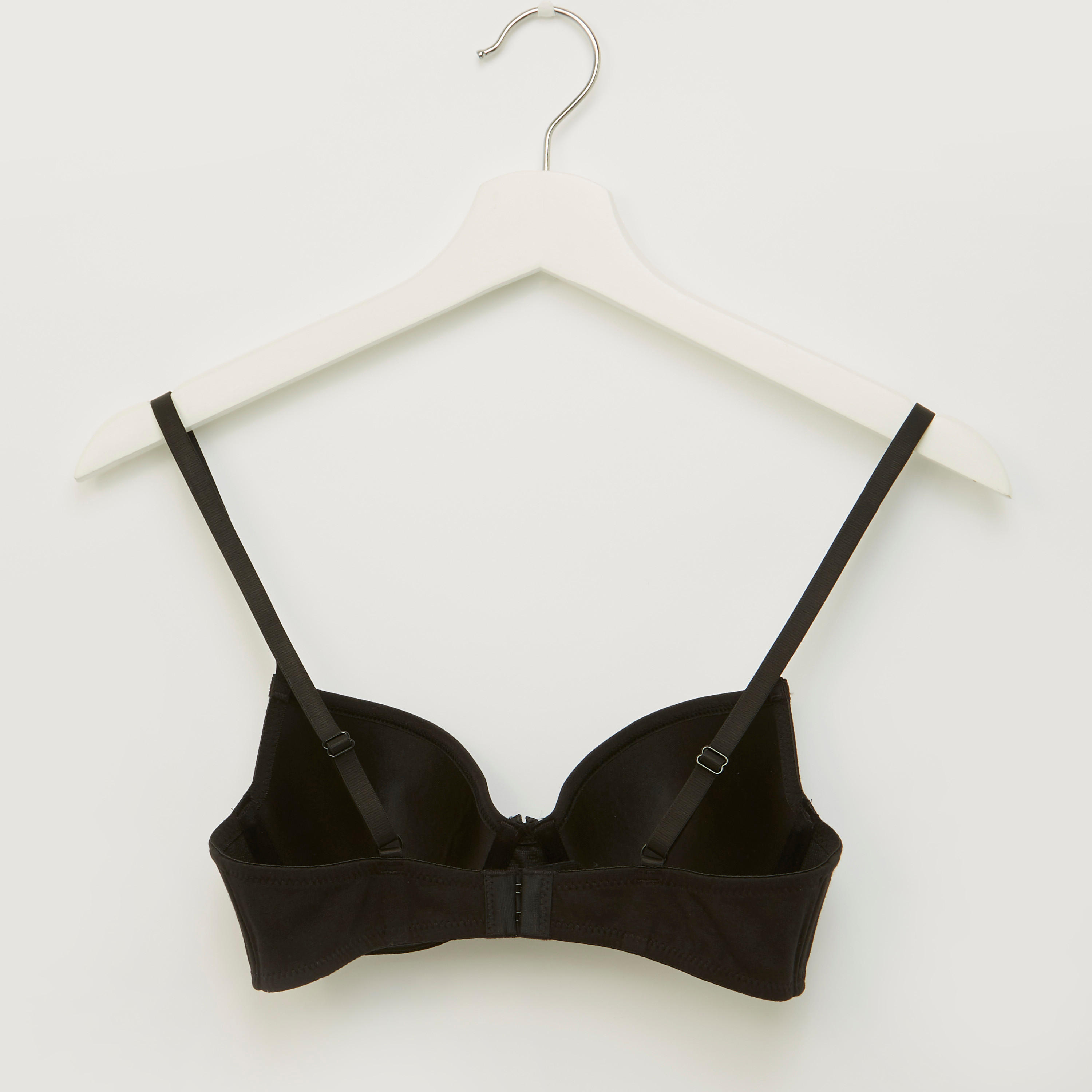 صدريّة سادة مبطّنة بمشبك إغلاق-women-clothing-lingerie-bras-image-1